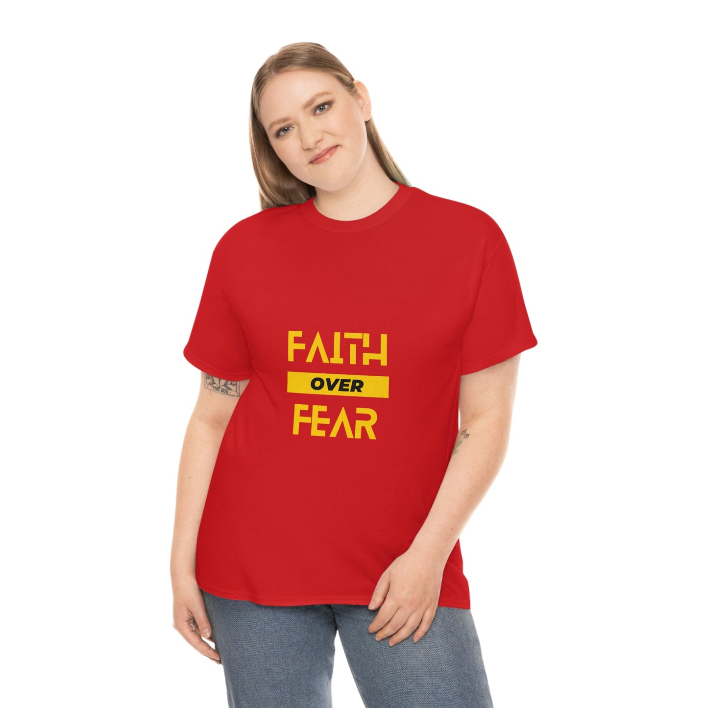 Faith Over Fear Unisex Heavy Cotton Tee