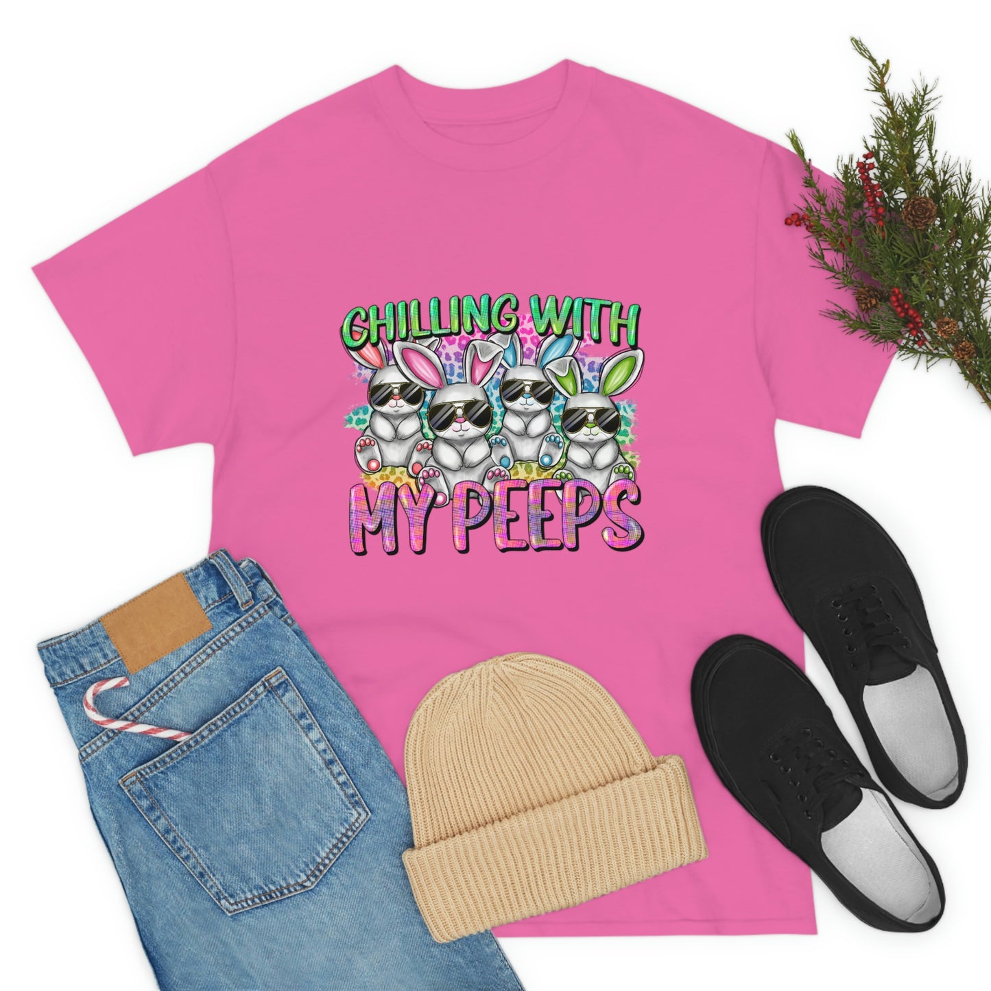 Chillin With My Peeps Unisex Heavy Cotton Tee