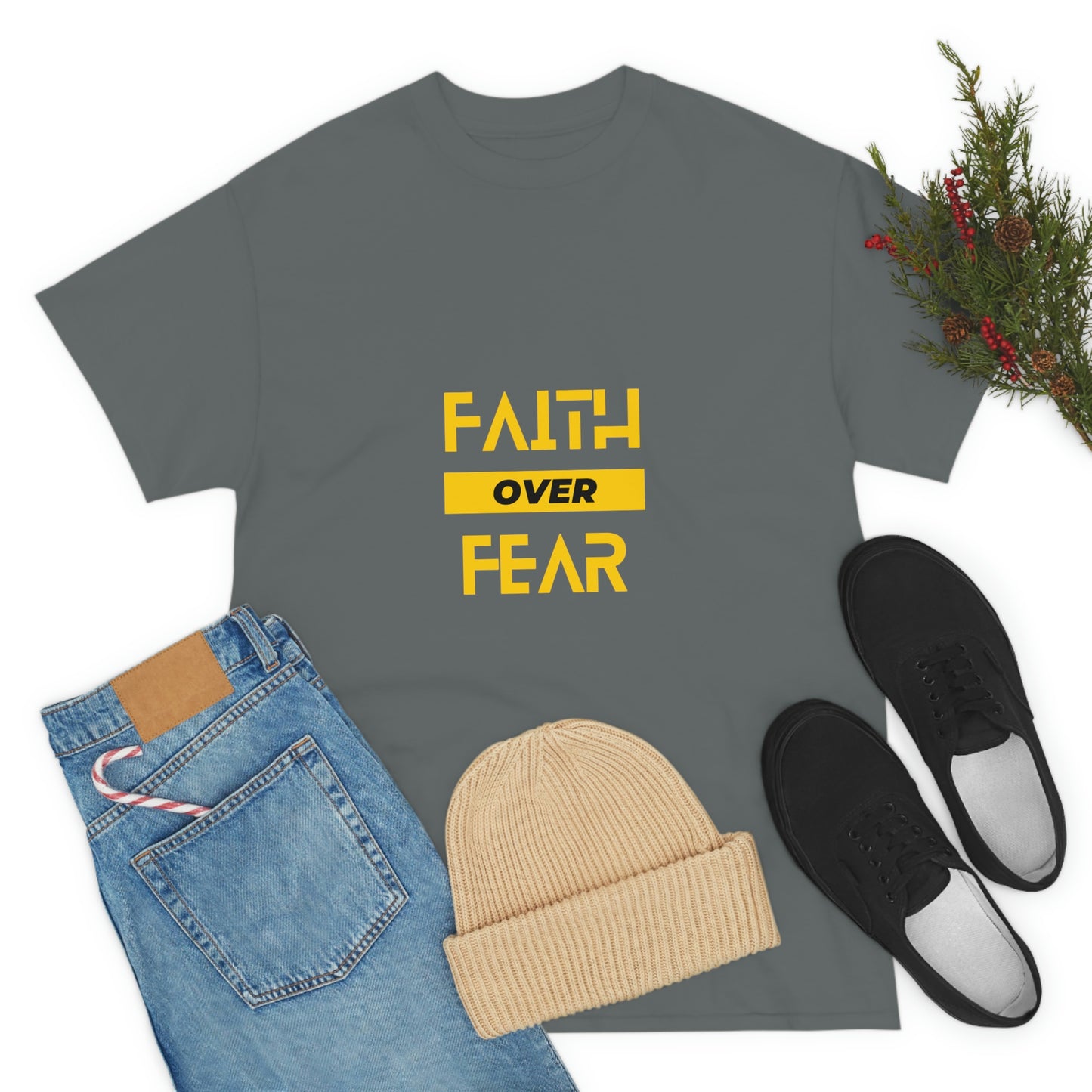 Faith Over Fear Unisex Heavy Cotton Tee