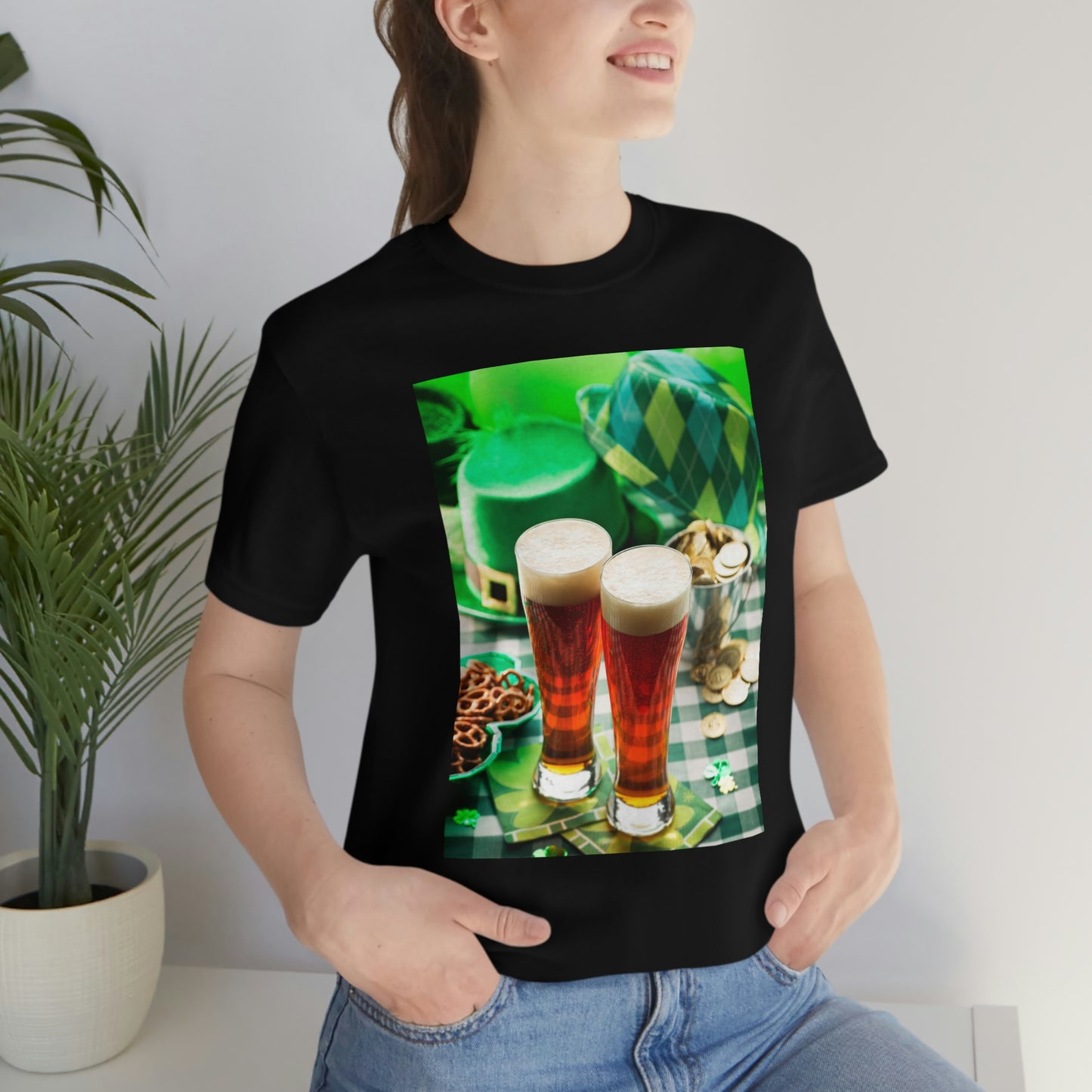 St Patrick's Black Unisex Jersey Short Sleeve Tee