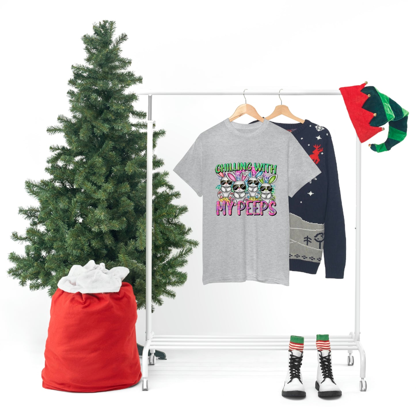 Chillin With My Peeps Unisex Heavy Cotton Tee