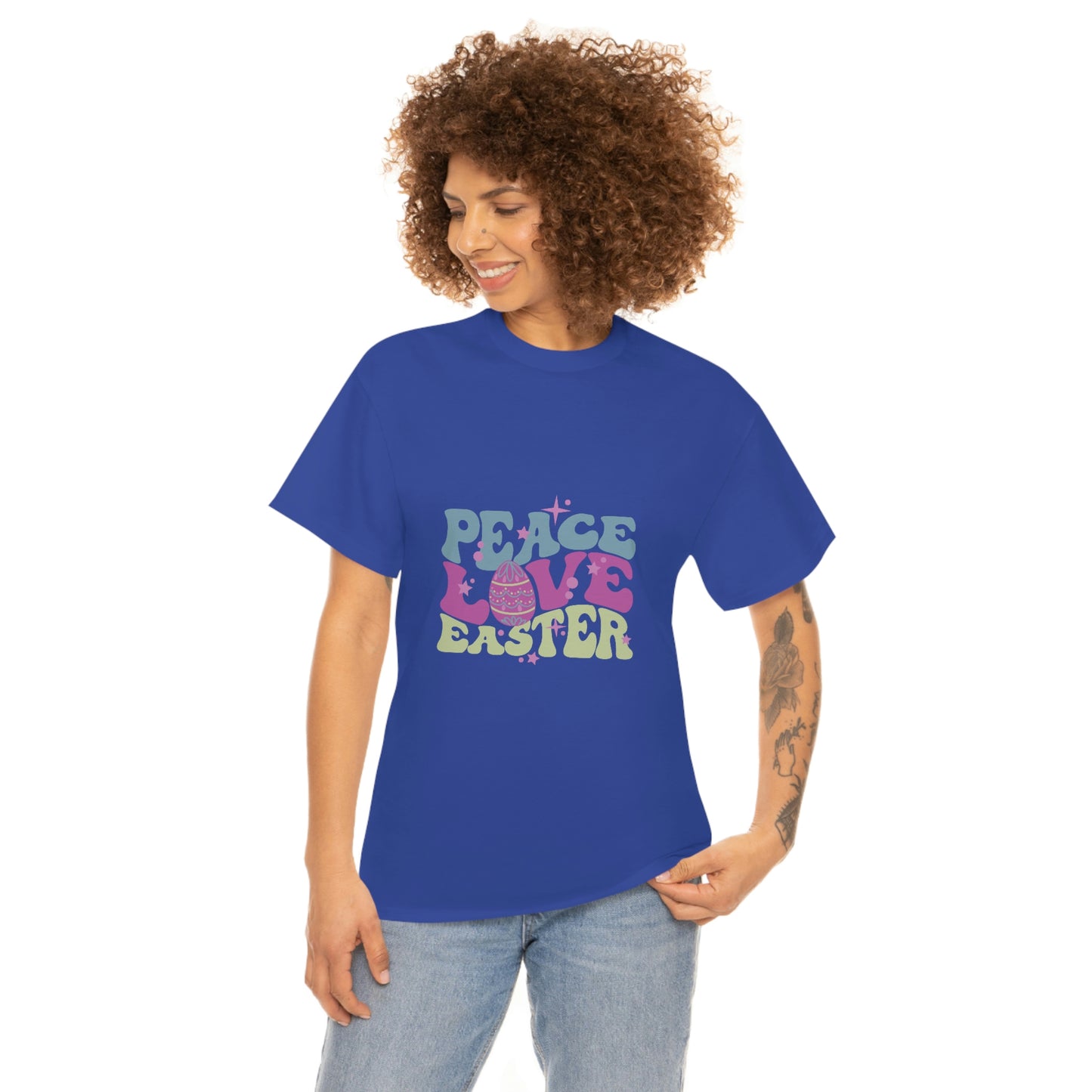 Peace Love Easter Unisex Heavy Cotton Tee