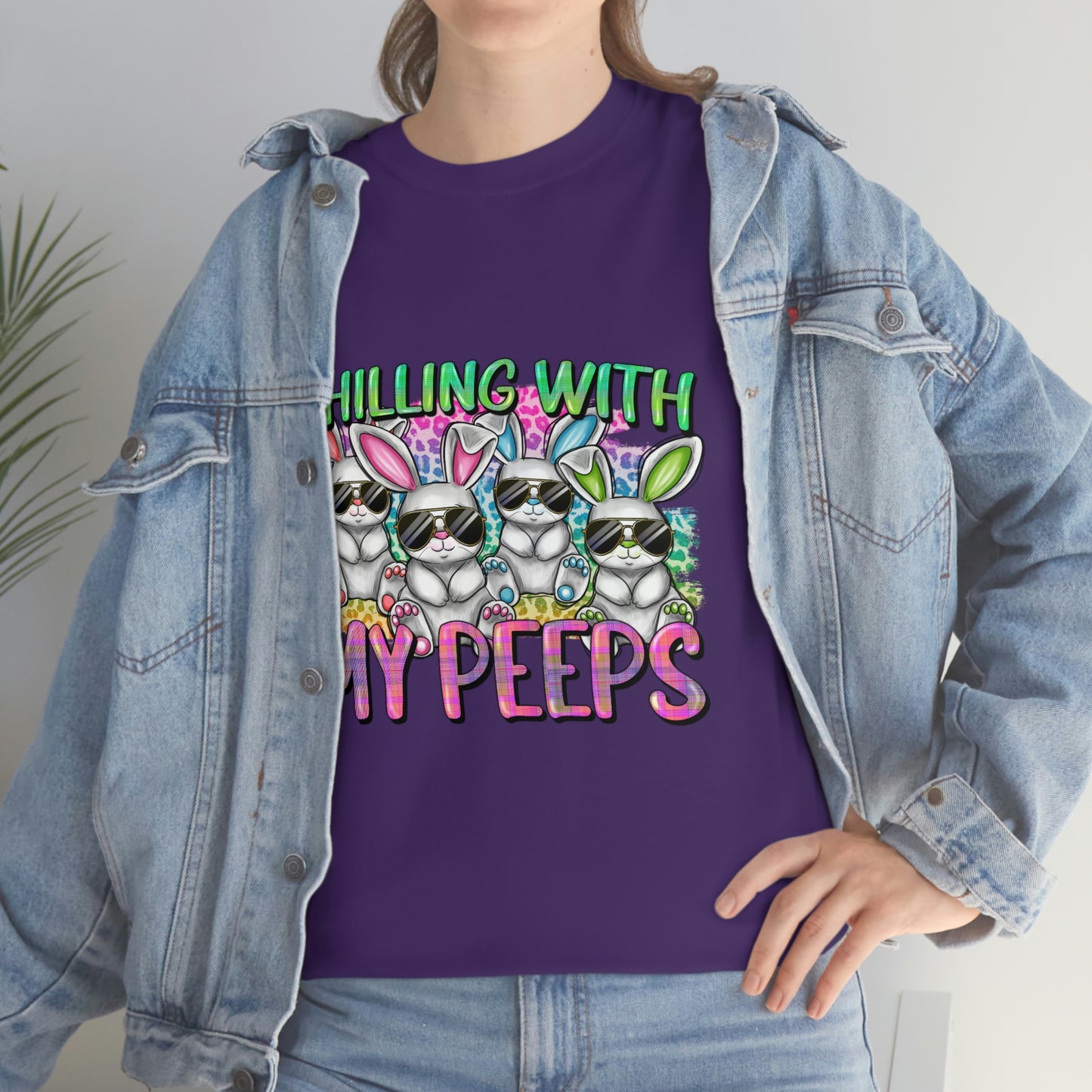 Chillin With My Peeps Unisex Heavy Cotton Tee