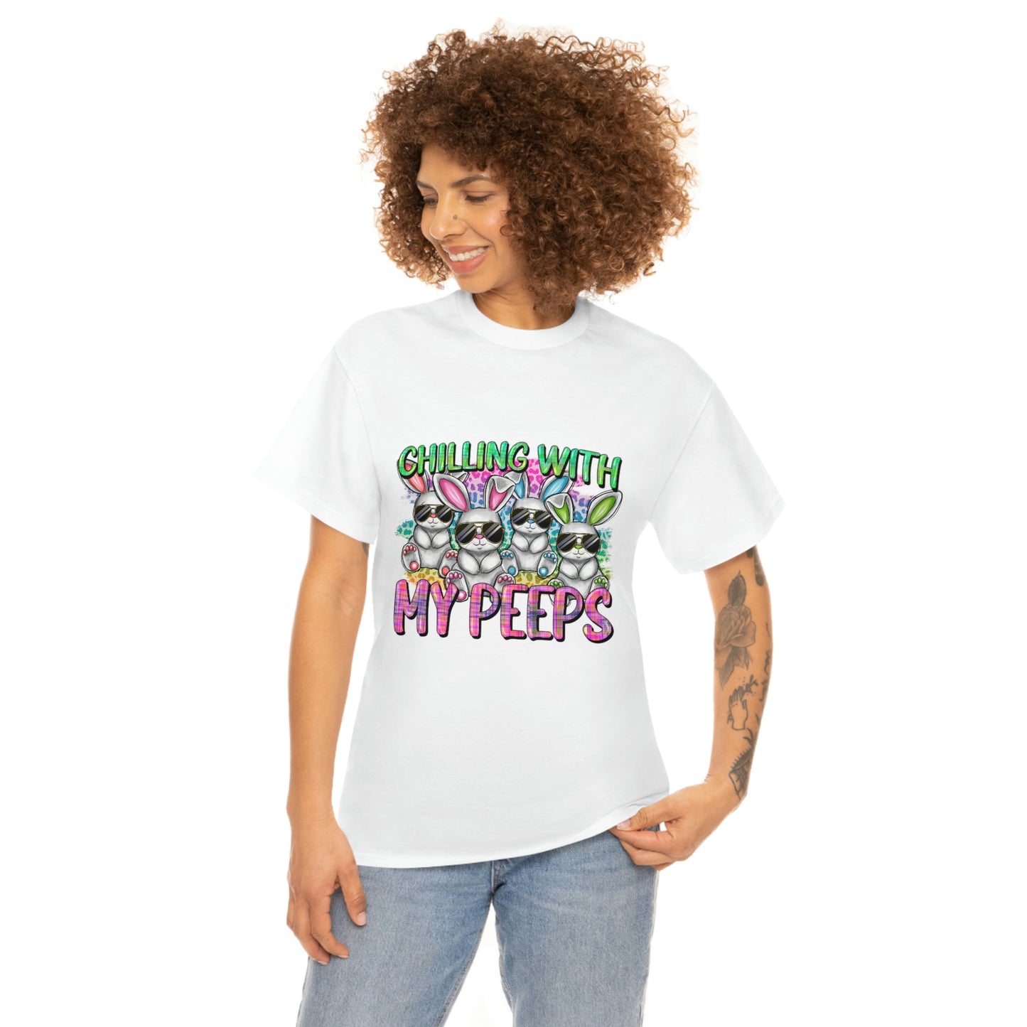 Chillin With My Peeps Unisex Heavy Cotton Tee