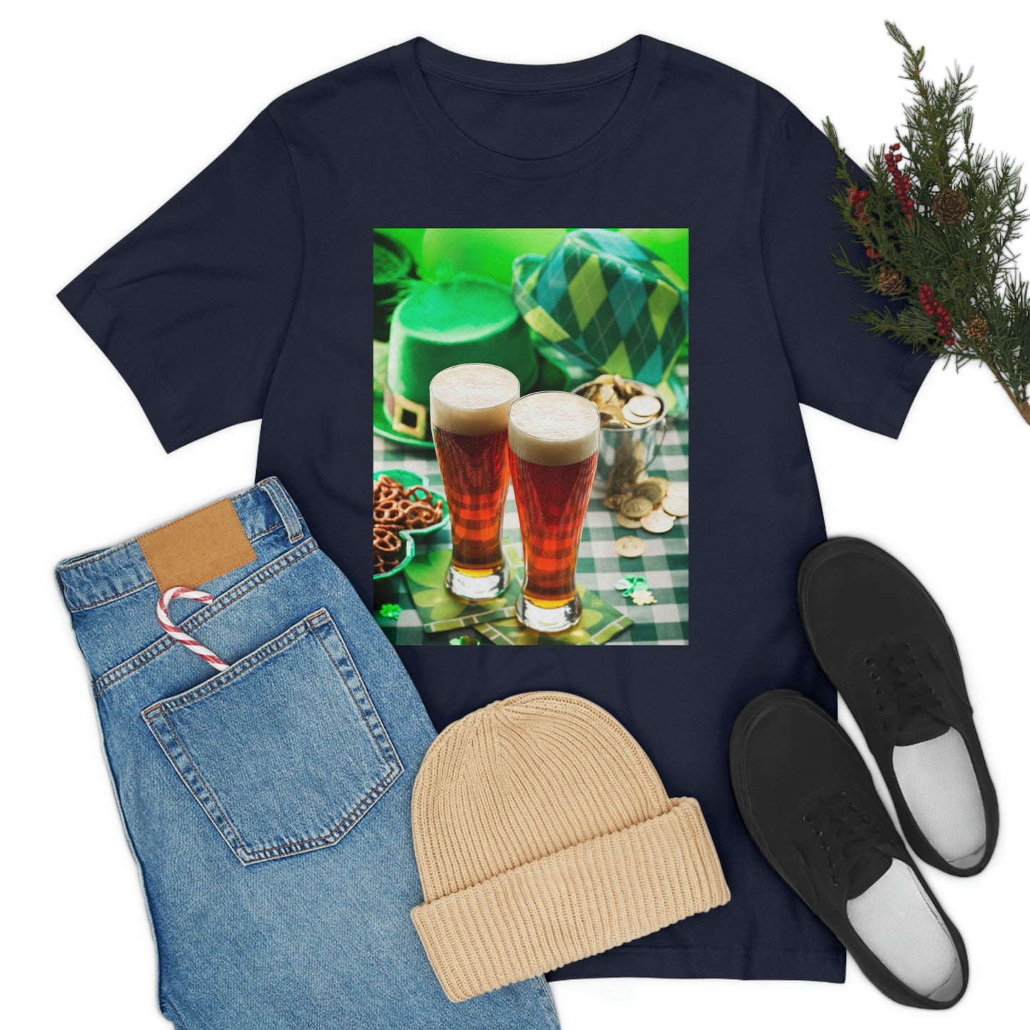 St Patrick's Black Unisex Jersey Short Sleeve Tee