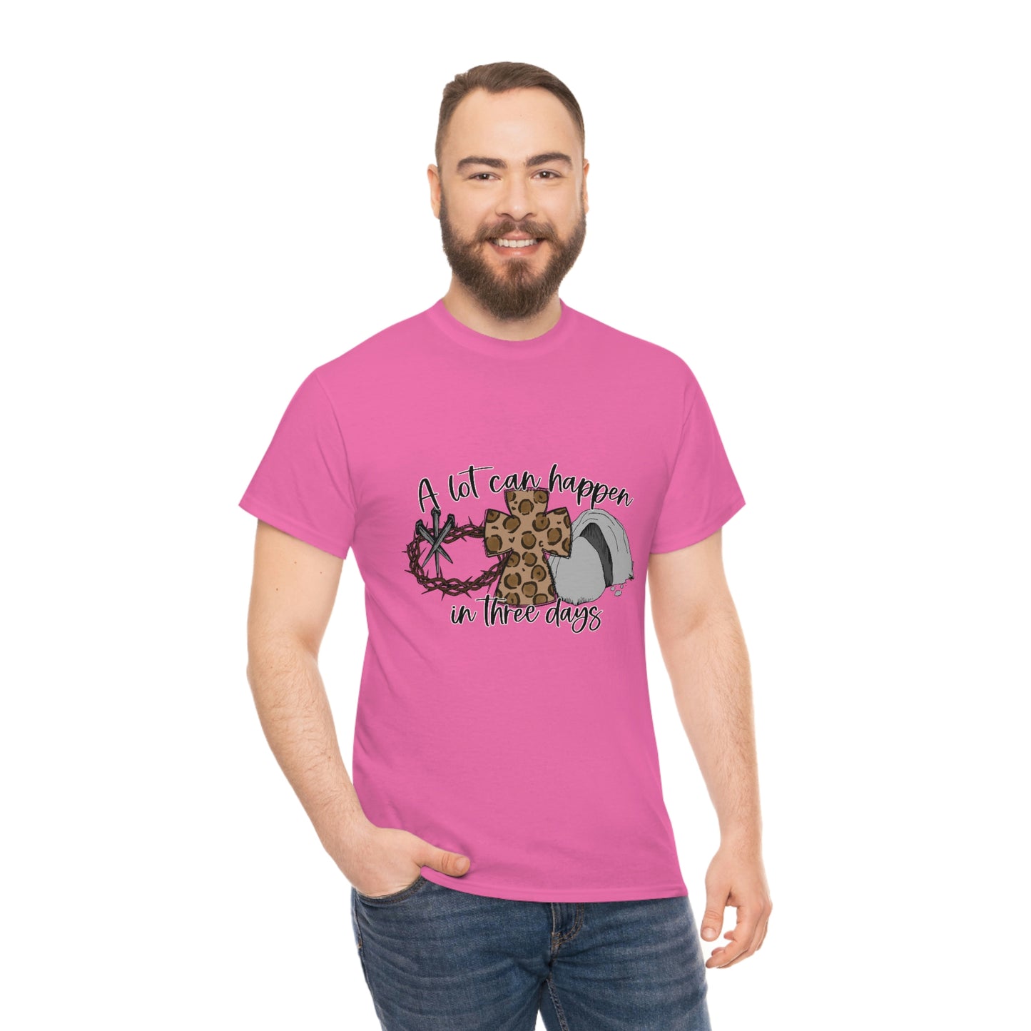 A Lot Can Happen In Three Days Unisex Heavy Cotton Tee