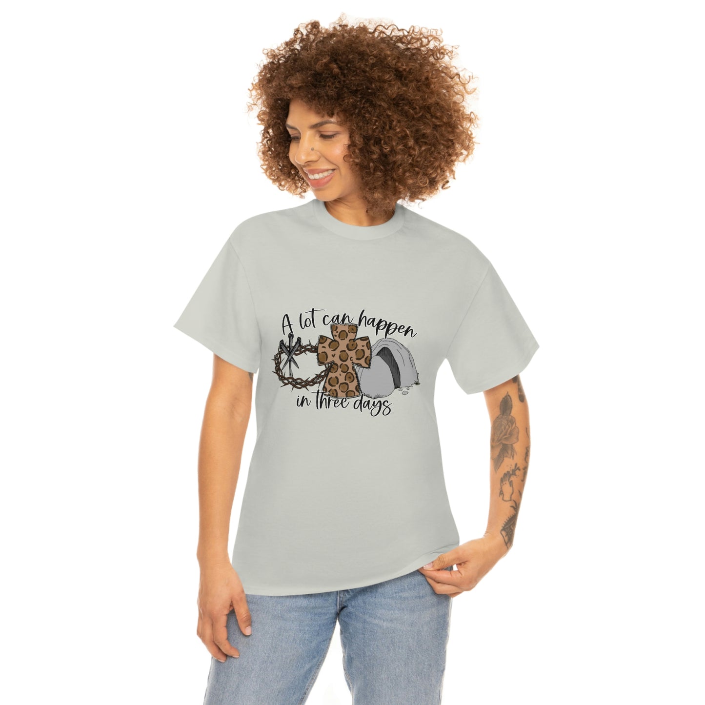 A Lot Can Happen In Three Days Unisex Heavy Cotton Tee