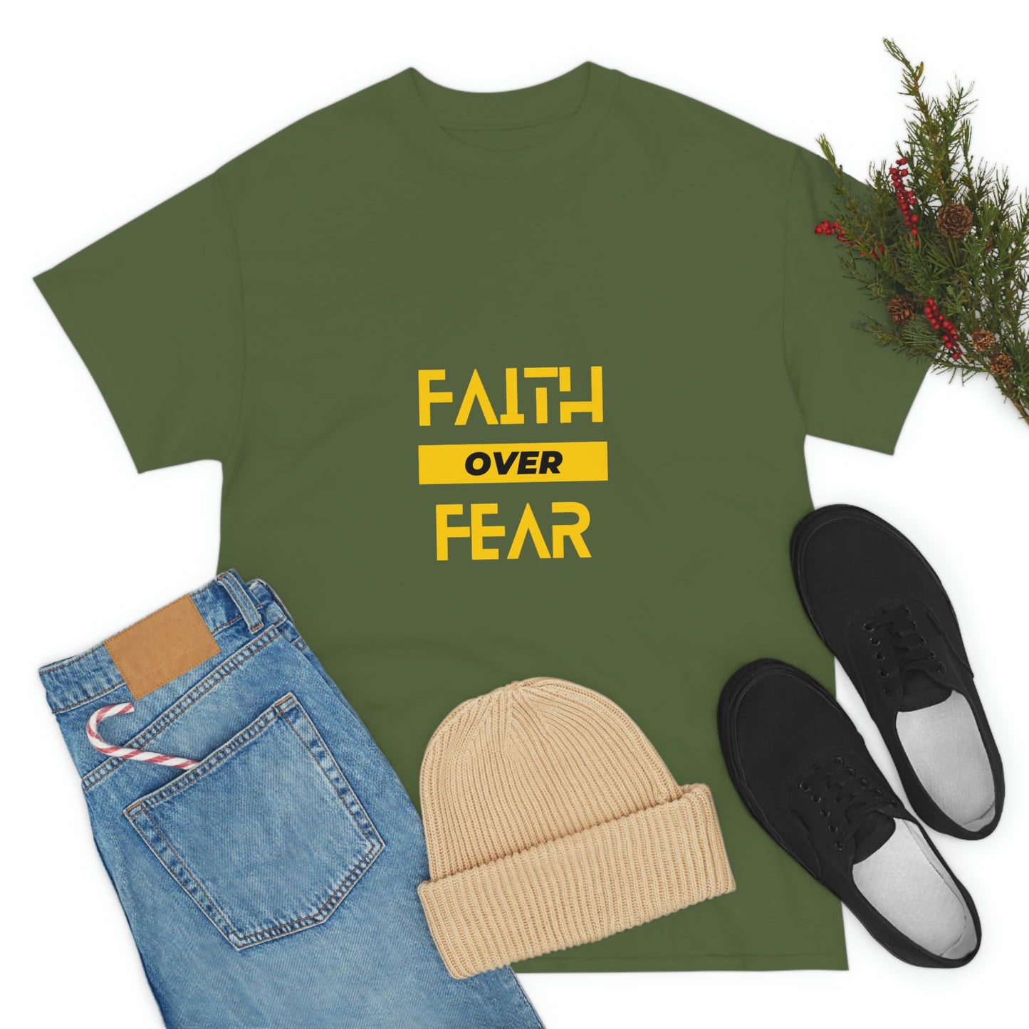 Faith Over Fear Unisex Heavy Cotton Tee