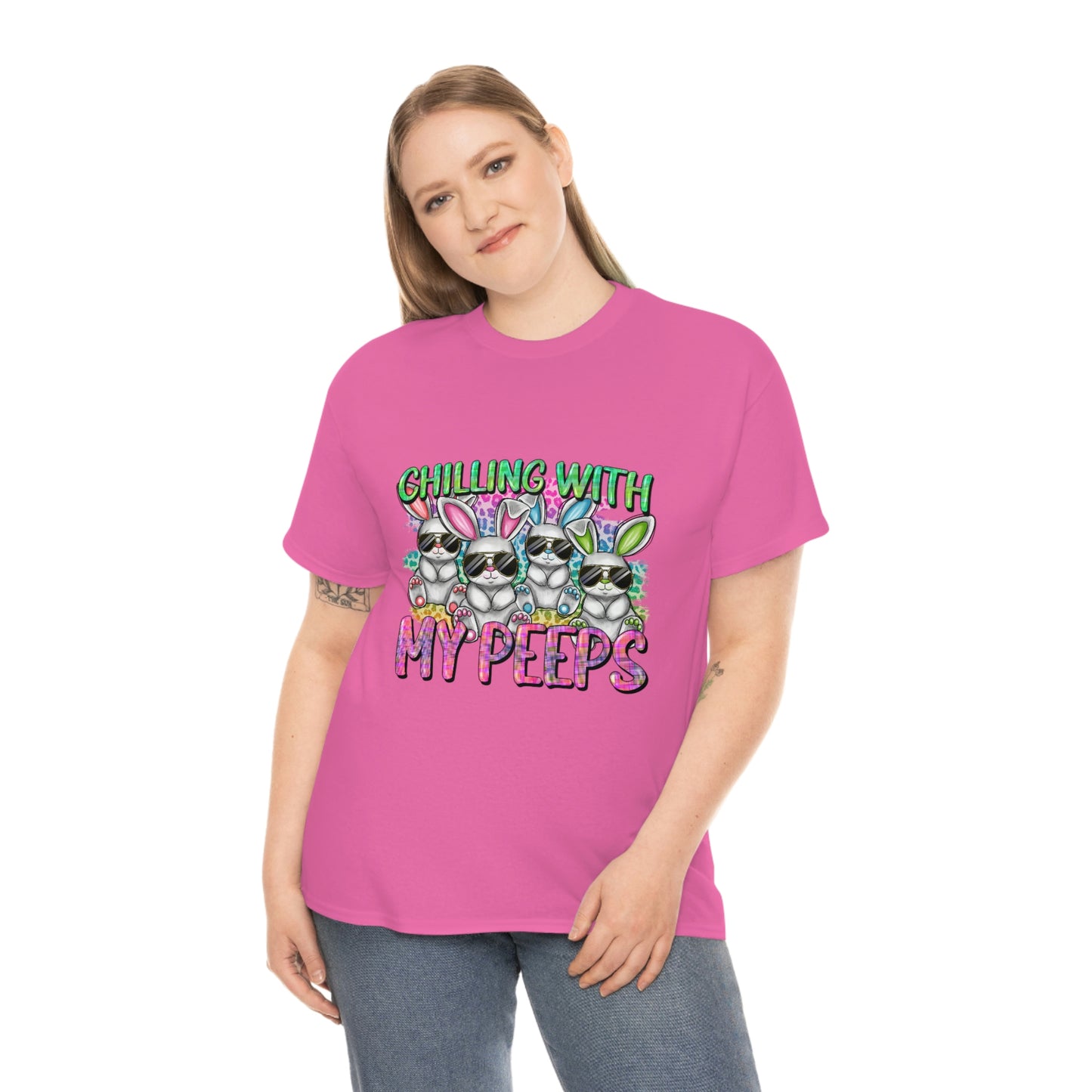 Chillin With My Peeps Unisex Heavy Cotton Tee