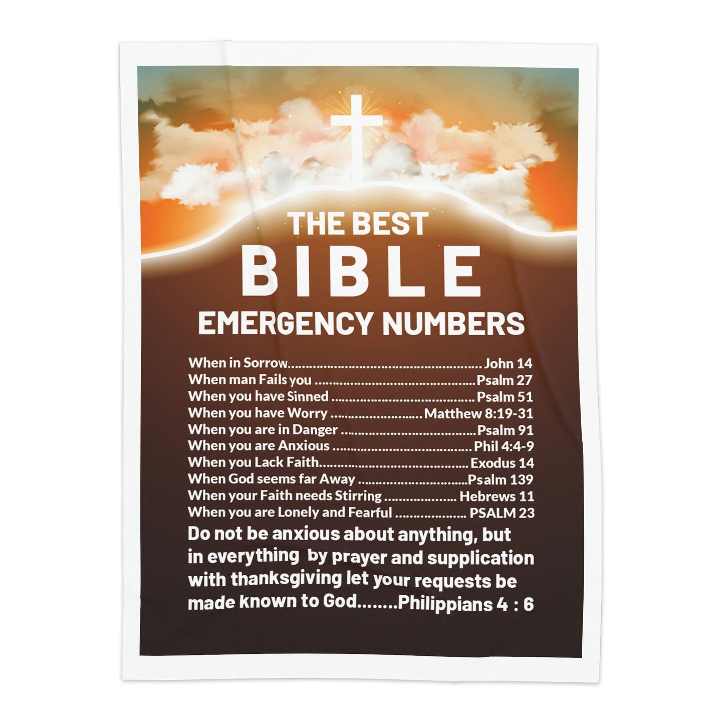 The Best Bible Emergency Numbers Sherpa Blanket