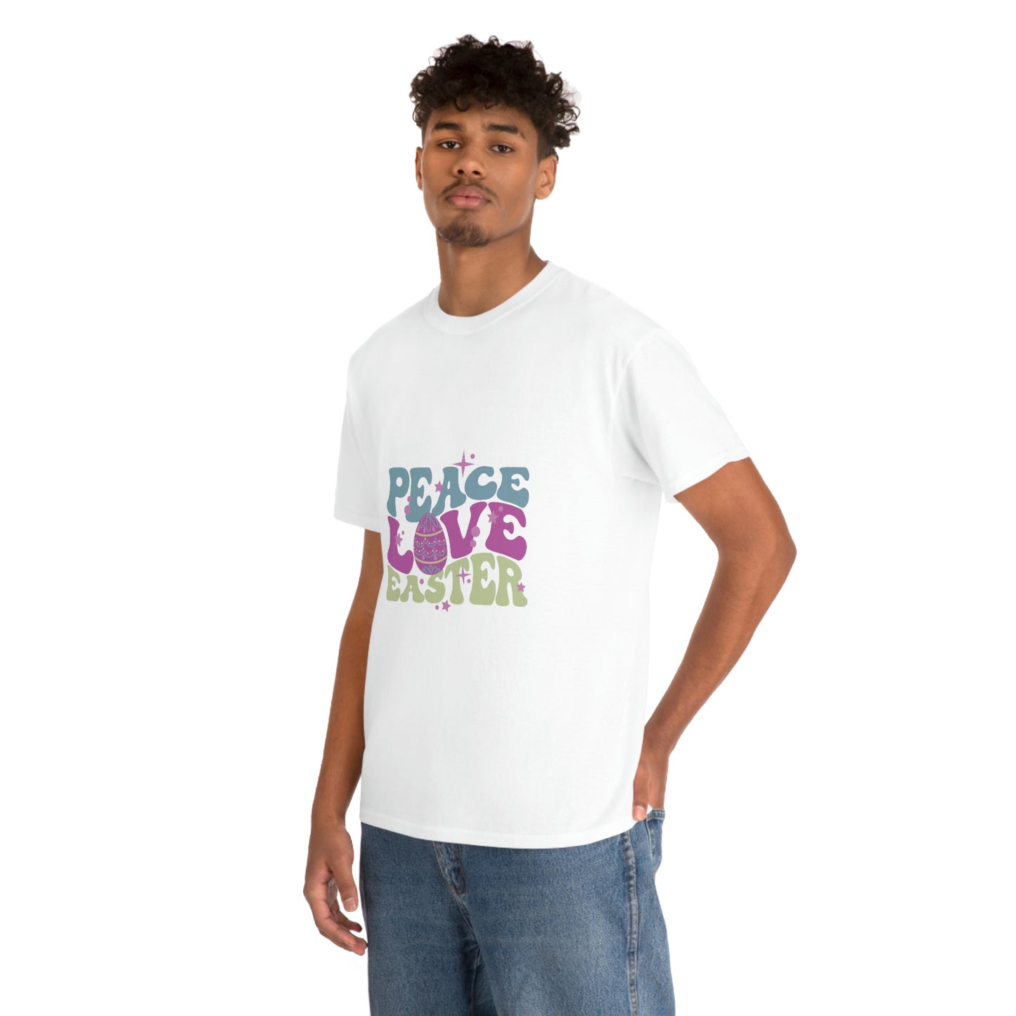Peace Love Easter Unisex Heavy Cotton Tee