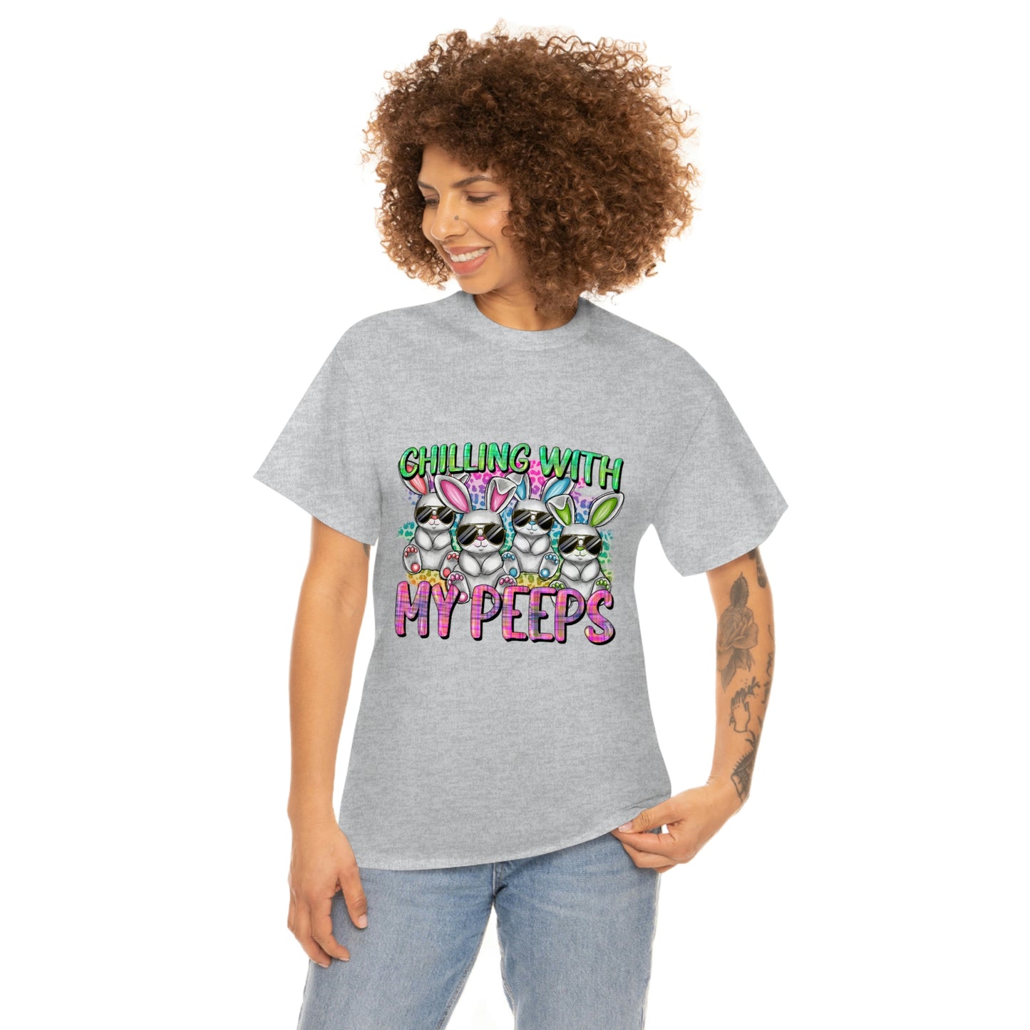 Chillin With My Peeps Unisex Heavy Cotton Tee