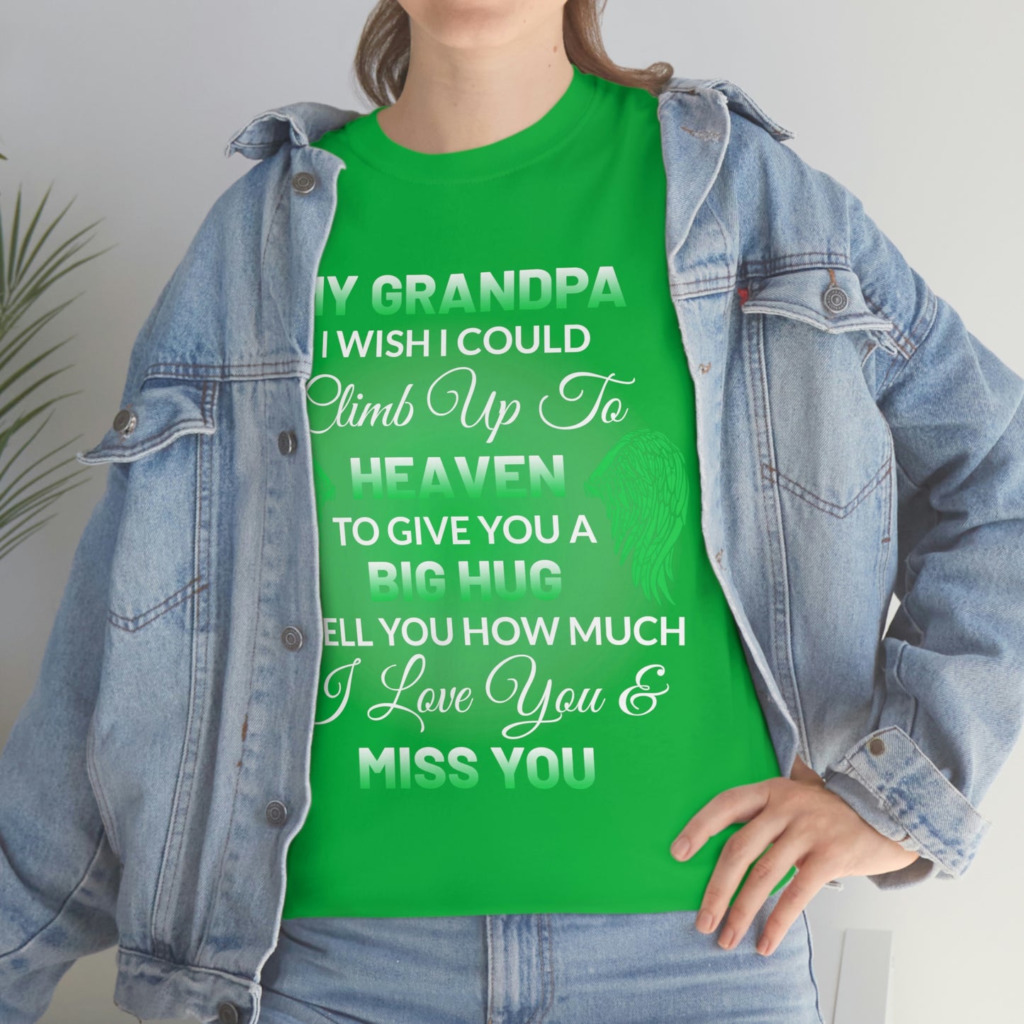 My Grandpa I Miss You Unisex Heavy Cotton Tee