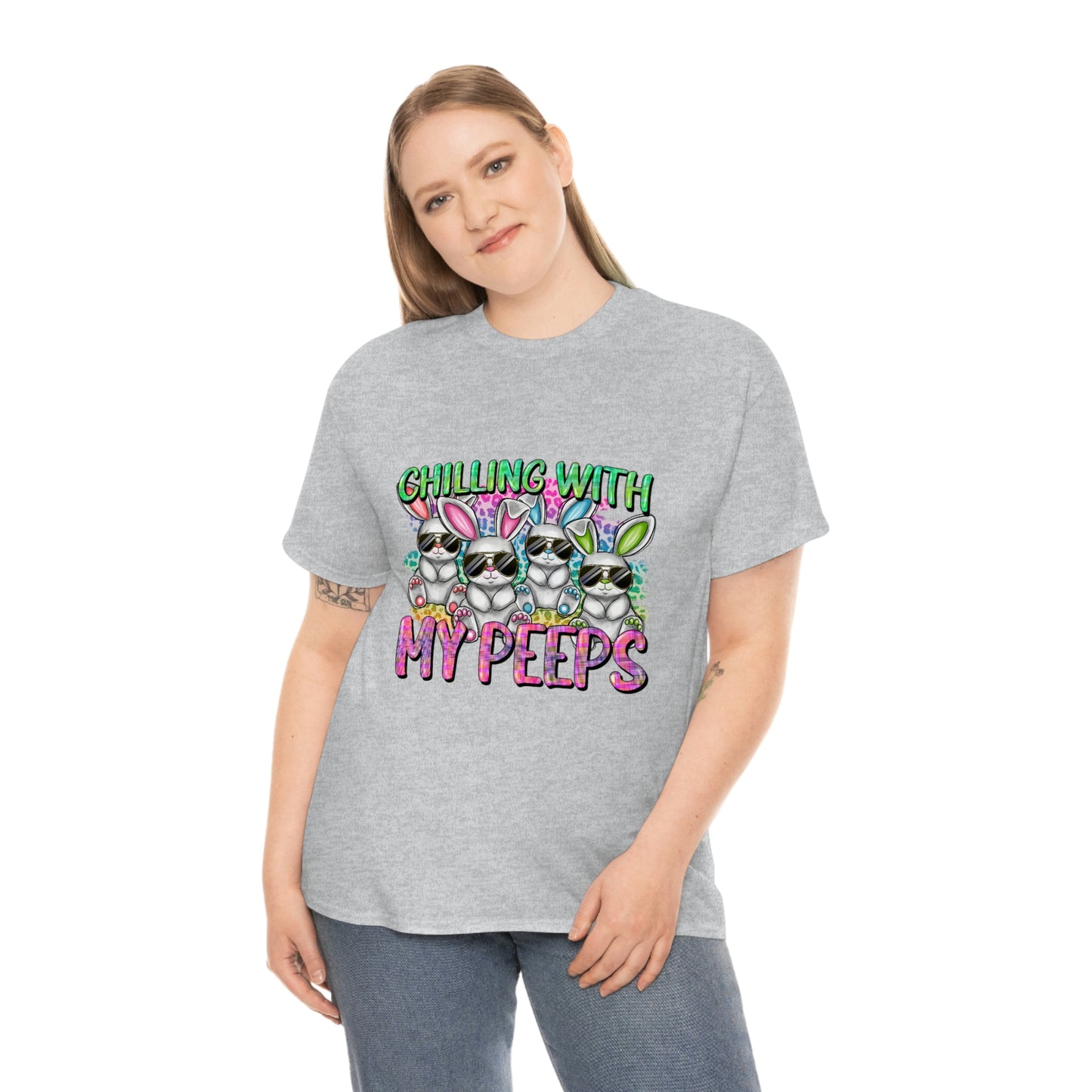 Chillin With My Peeps Unisex Heavy Cotton Tee