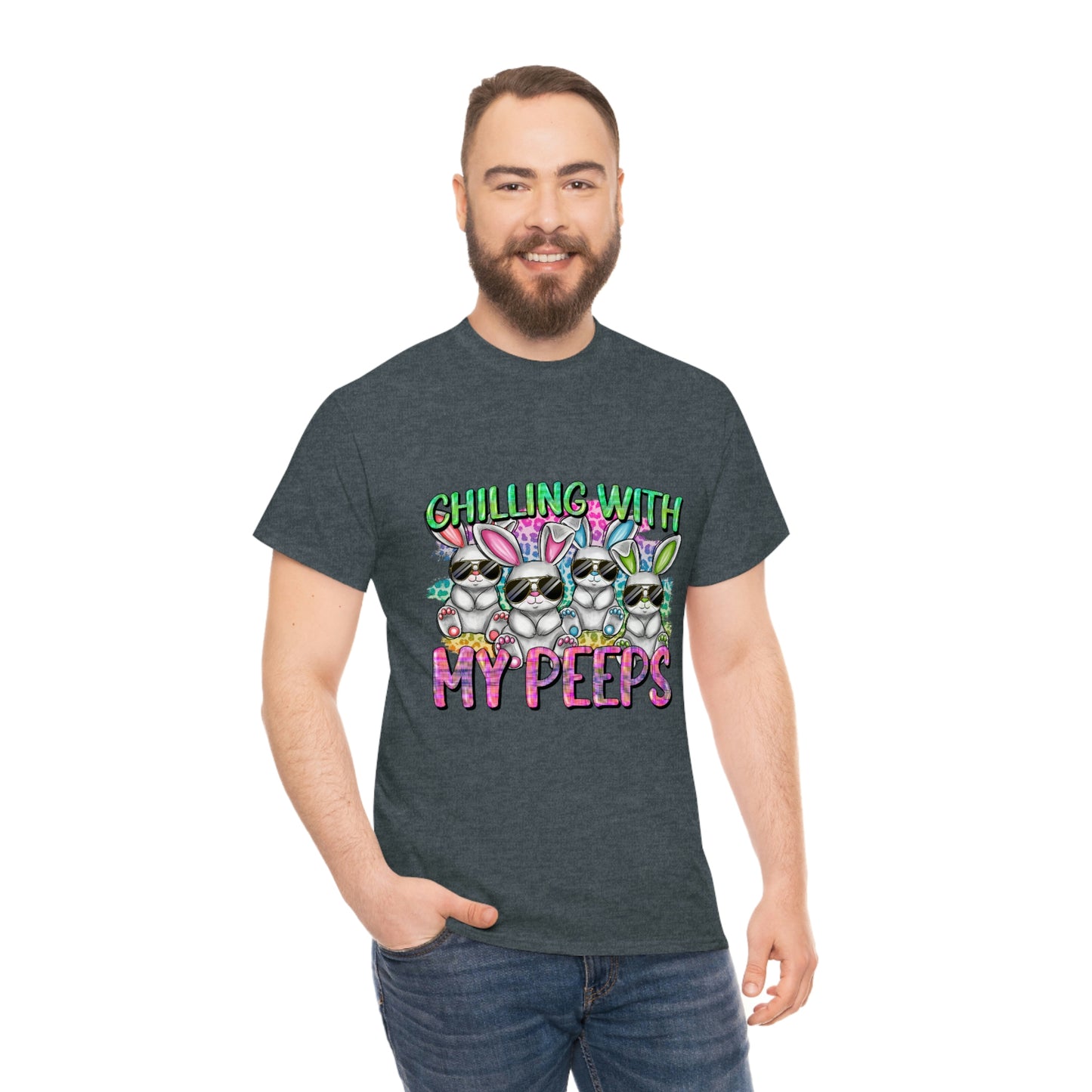 Chillin With My Peeps Unisex Heavy Cotton Tee