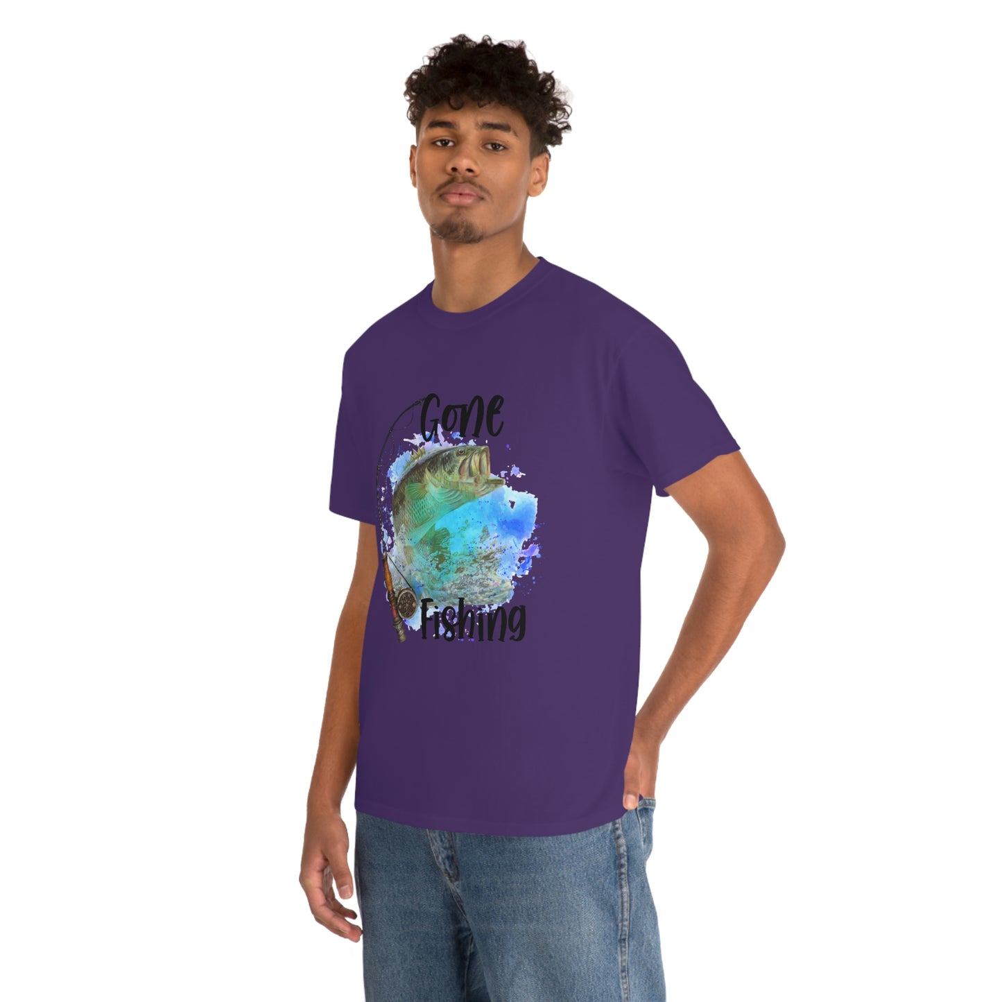 Gone Fishing Unisex Heavy Cotton Tee