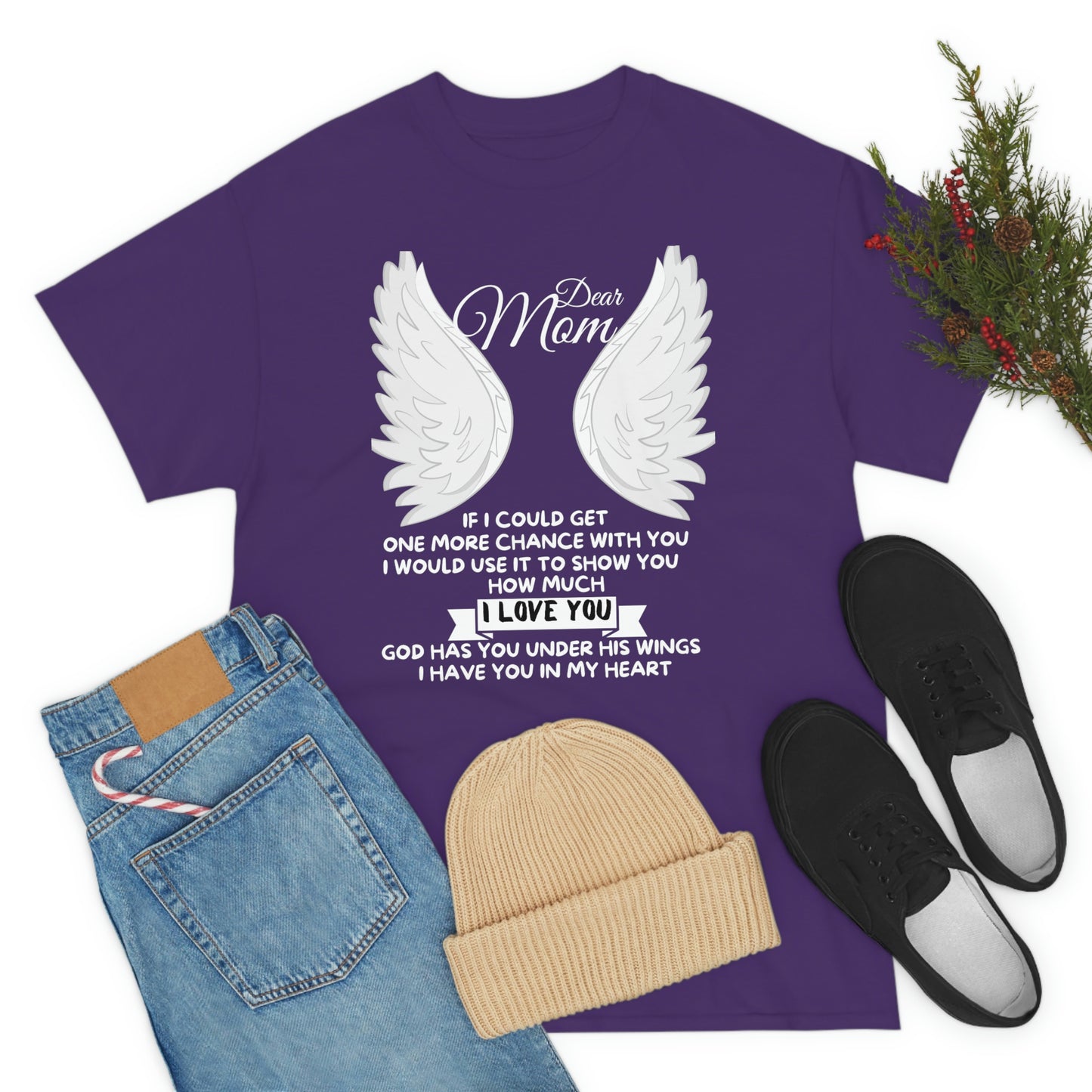 Dear Mom If I Could Get One More Chance Unisex Heavy Cotton Tee