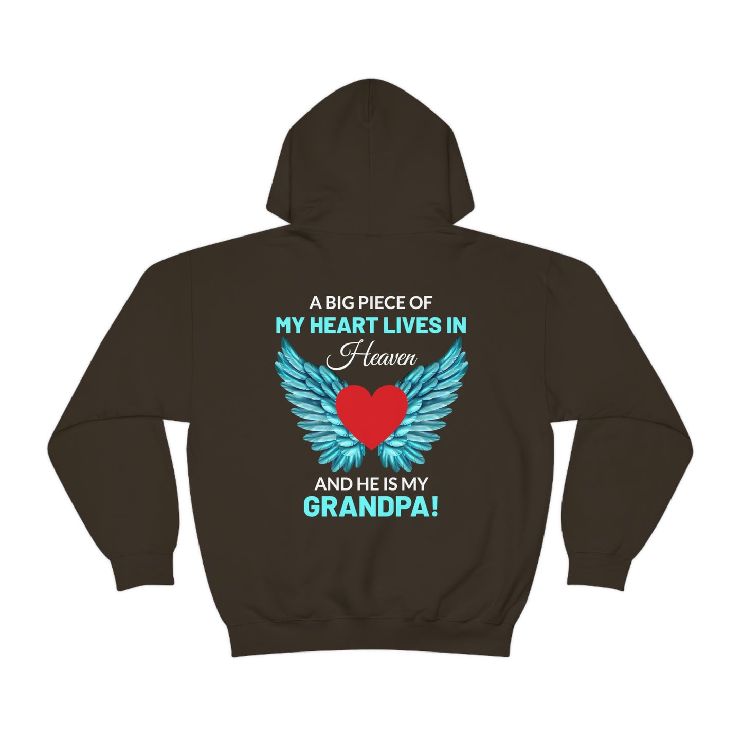 Grandpa A Piece Of My Heart Lives In Heaven  Unisex Heavy Blend™ Hooded Sweatshirt