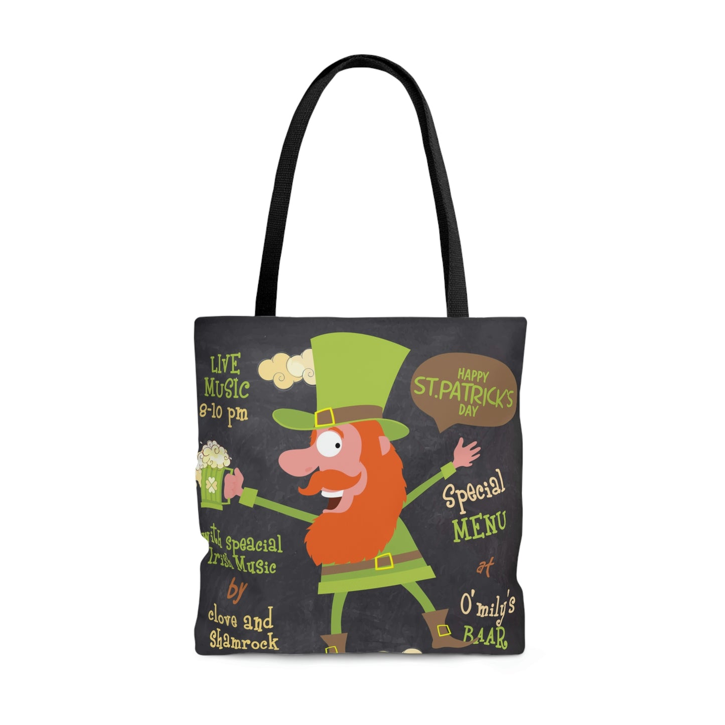 St Patrick's Menu AOP Tote Bag