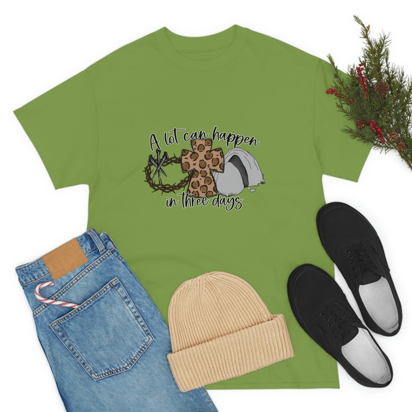 A Lot Can Happen In Three Days Unisex Heavy Cotton Tee