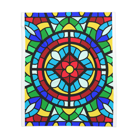 Easter Stain Glass Sherpa Blanket