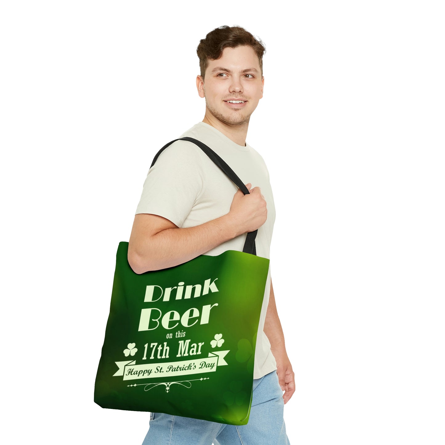 St Patrick's Day Drink Beer AOP Tote Bag