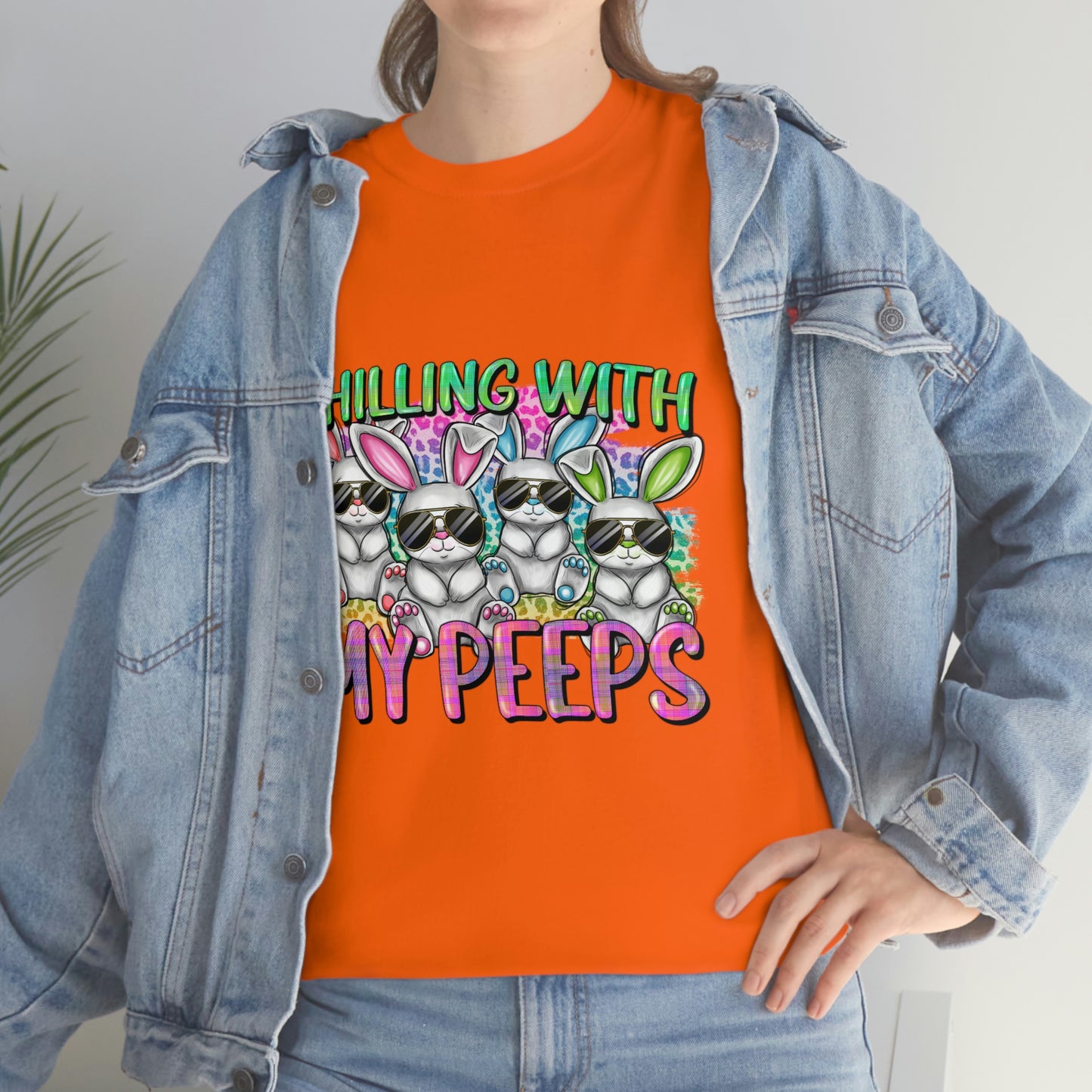 Chillin With My Peeps Unisex Heavy Cotton Tee