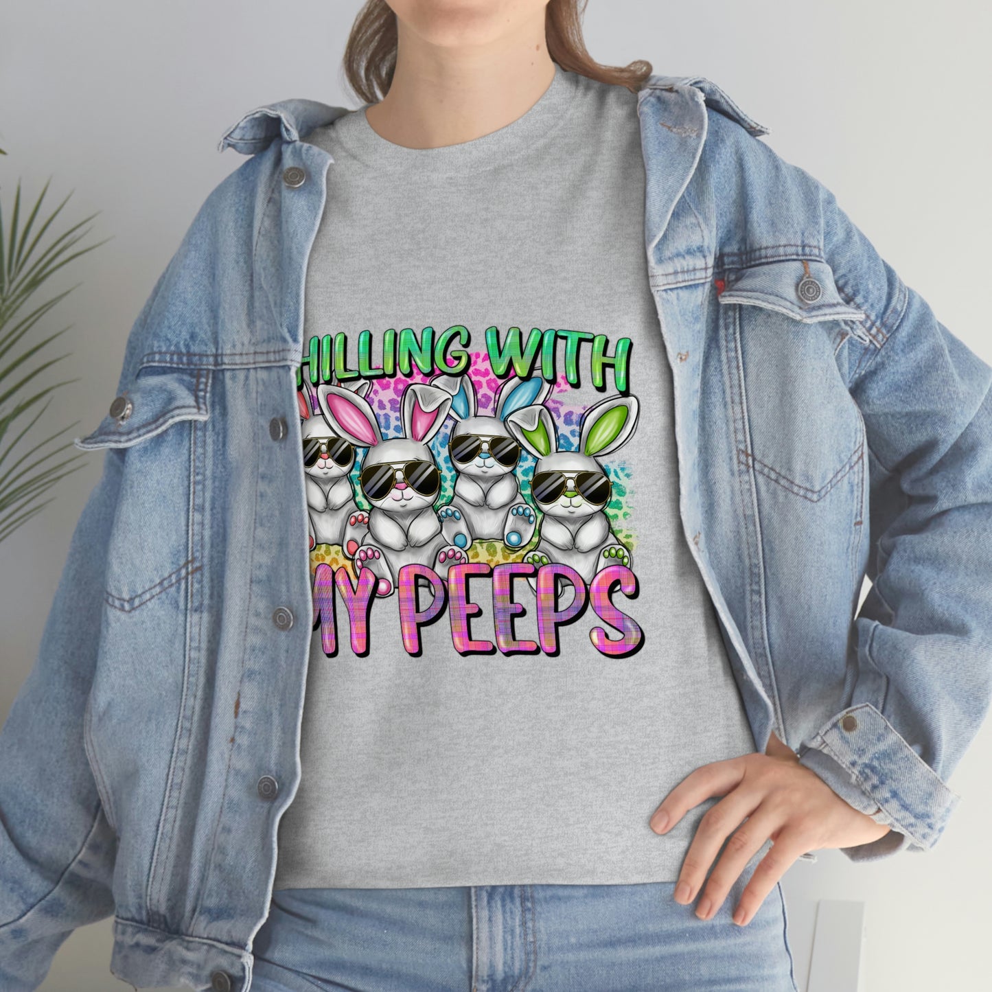 Chillin With My Peeps Unisex Heavy Cotton Tee