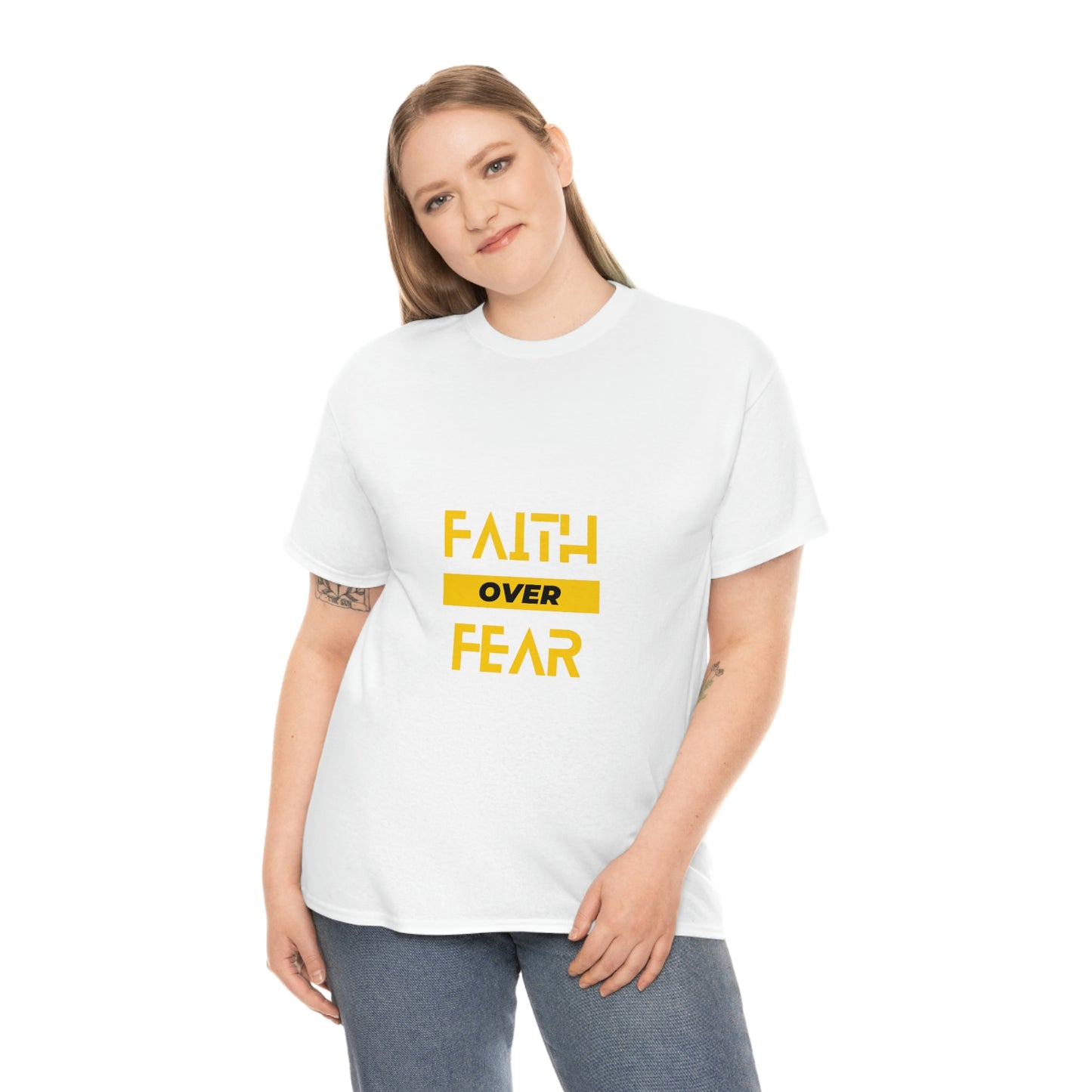 Faith Over Fear Unisex Heavy Cotton Tee