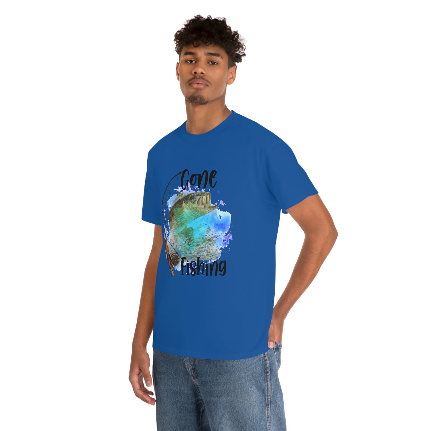 Gone Fishing Unisex Heavy Cotton Tee