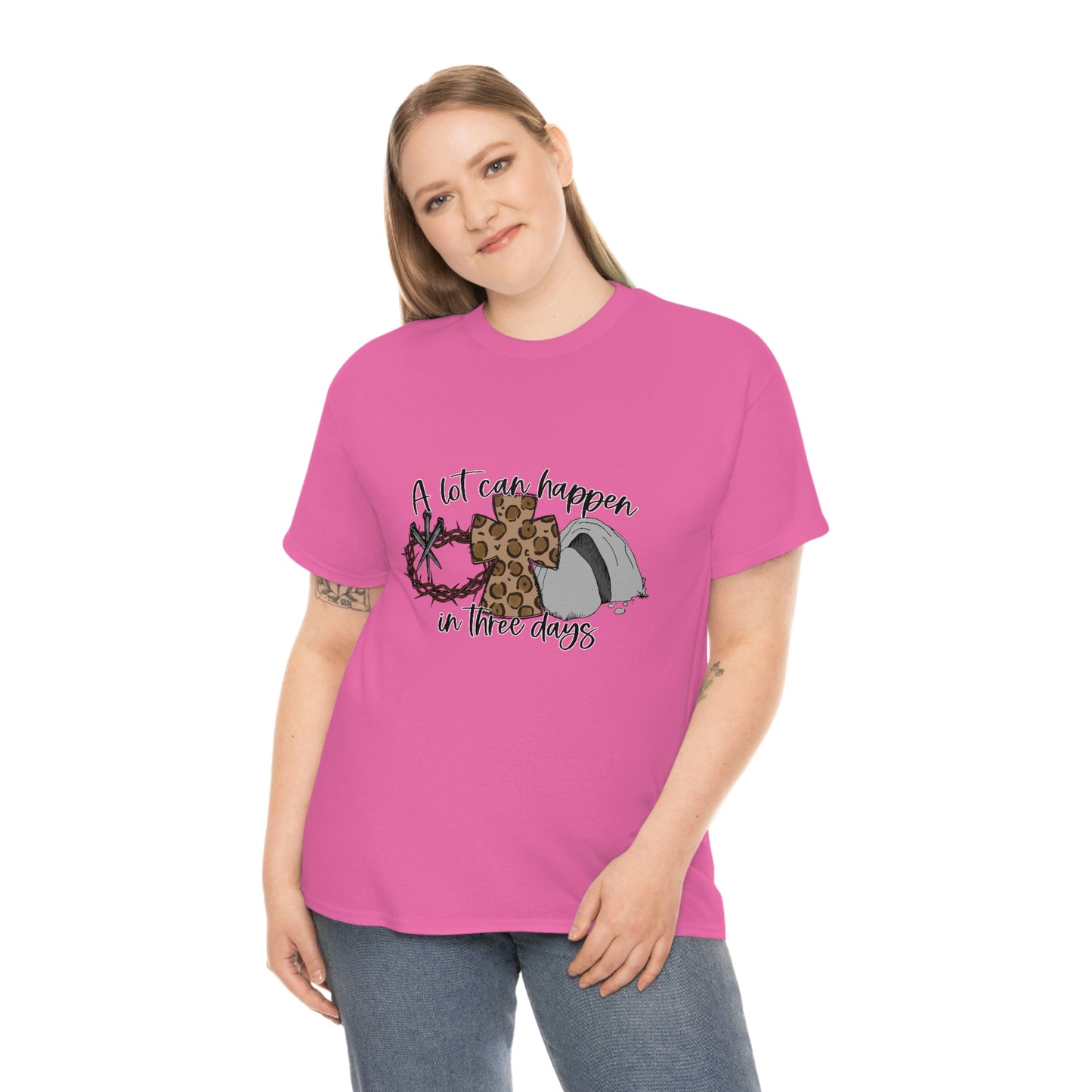 A Lot Can Happen In Three Days Unisex Heavy Cotton Tee