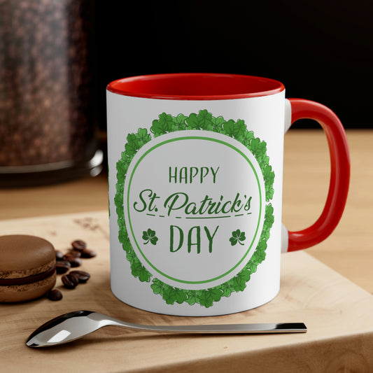 Happy St Patrick's Day Accent Coffee Mug, 11oz