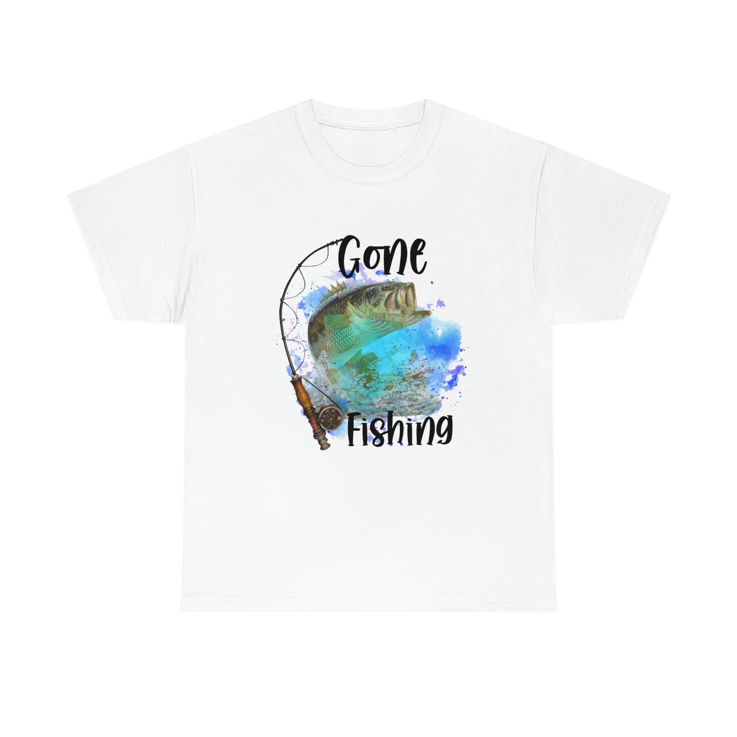 Gone Fishing Unisex Heavy Cotton Tee