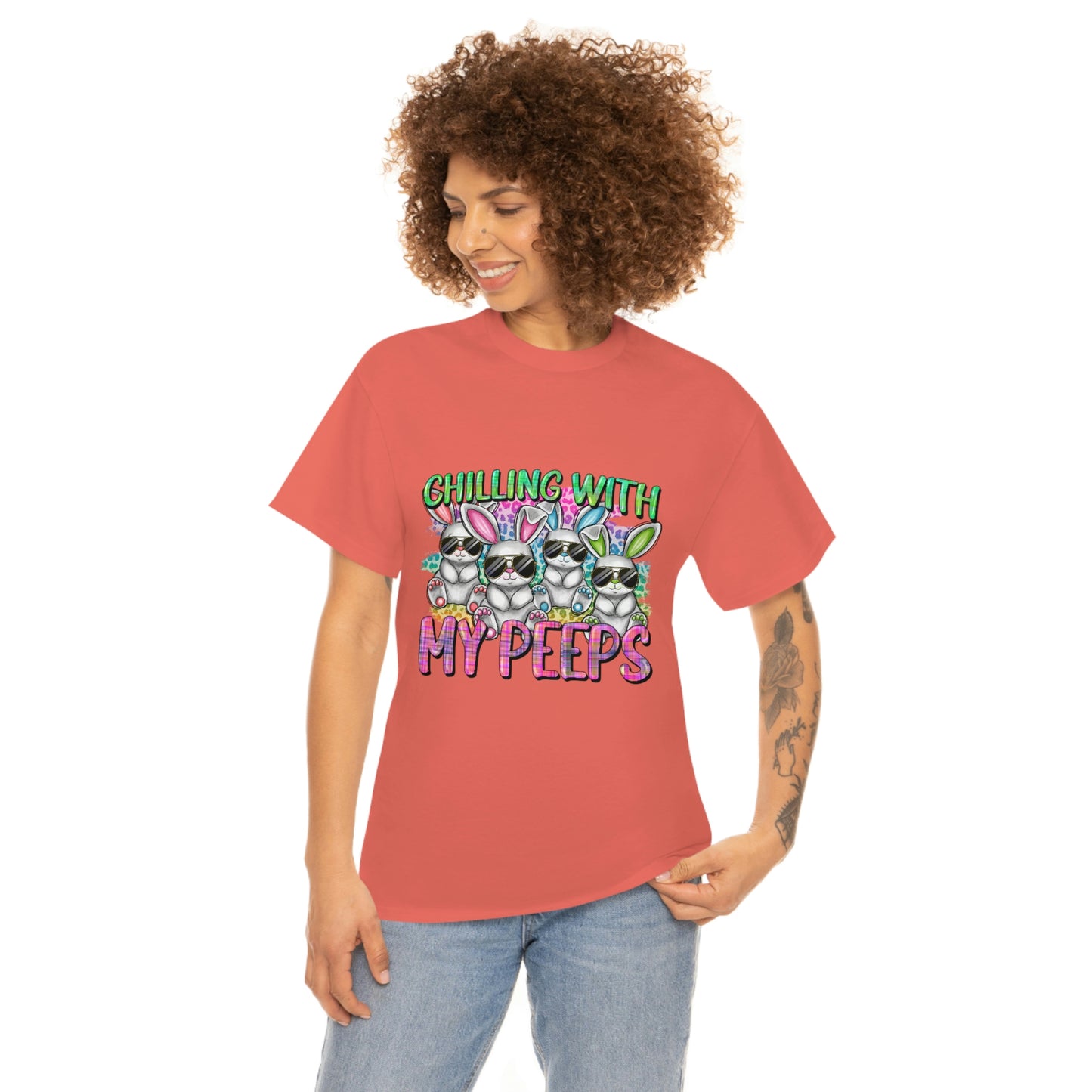 Chillin With My Peeps Unisex Heavy Cotton Tee