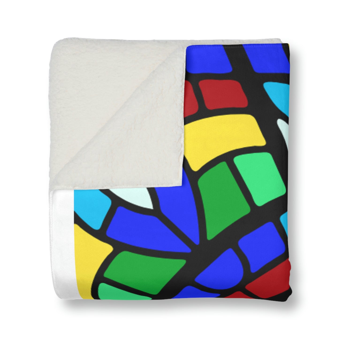 Easter Stain Glass Sherpa Blanket