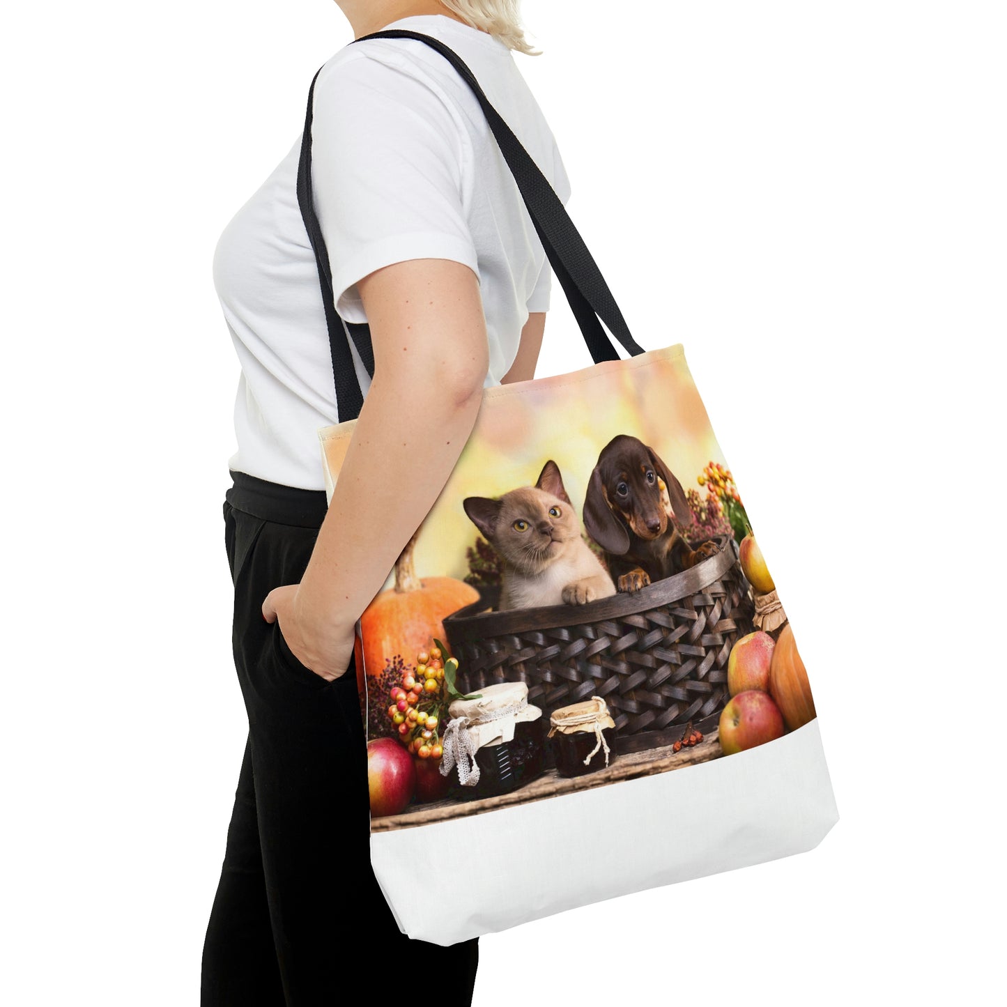 Cat and Dog AOP Tote Bag