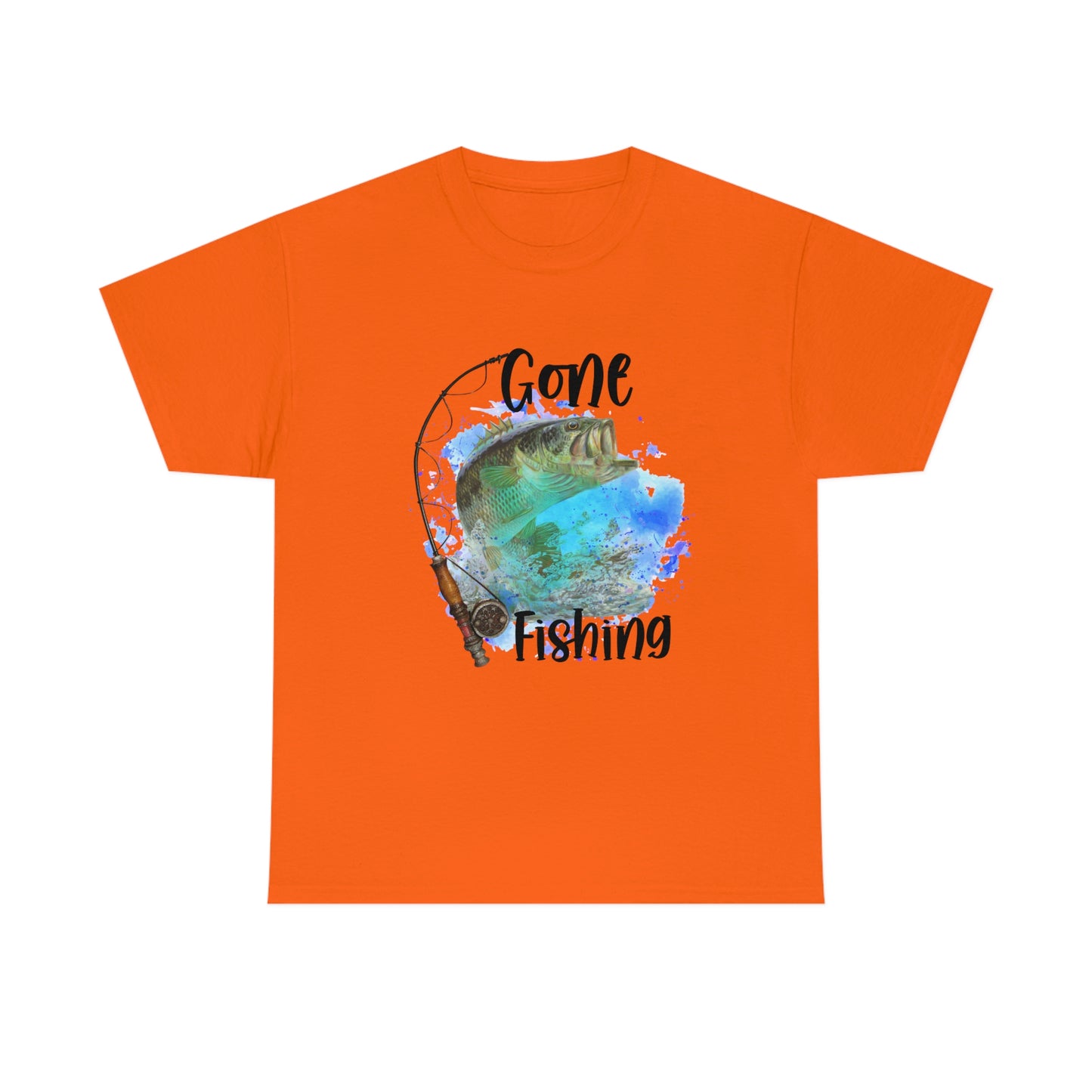 Gone Fishing Unisex Heavy Cotton Tee