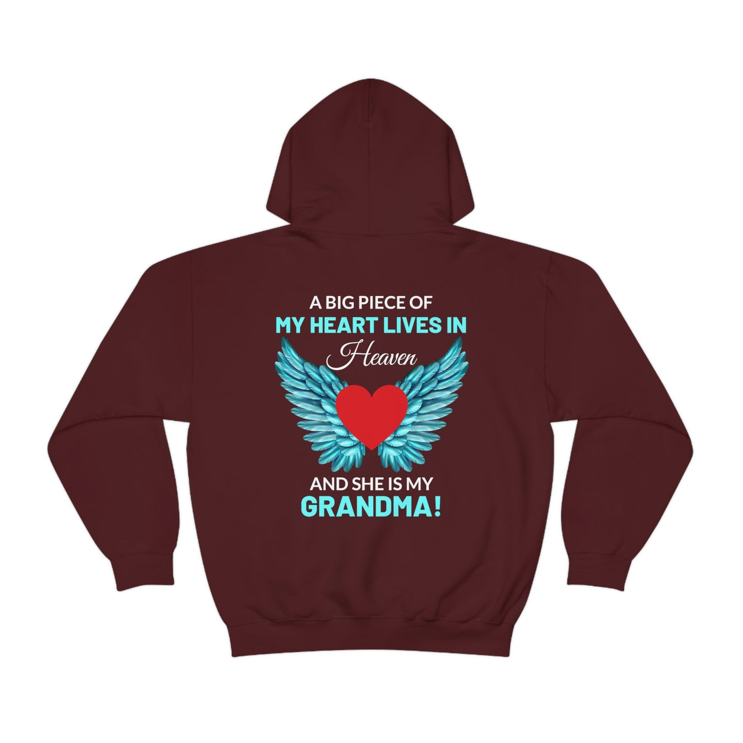 Grandma A Piece Of Me Lives In Heaven Unisex Heavy Blend™ Hooded Sweatshirt