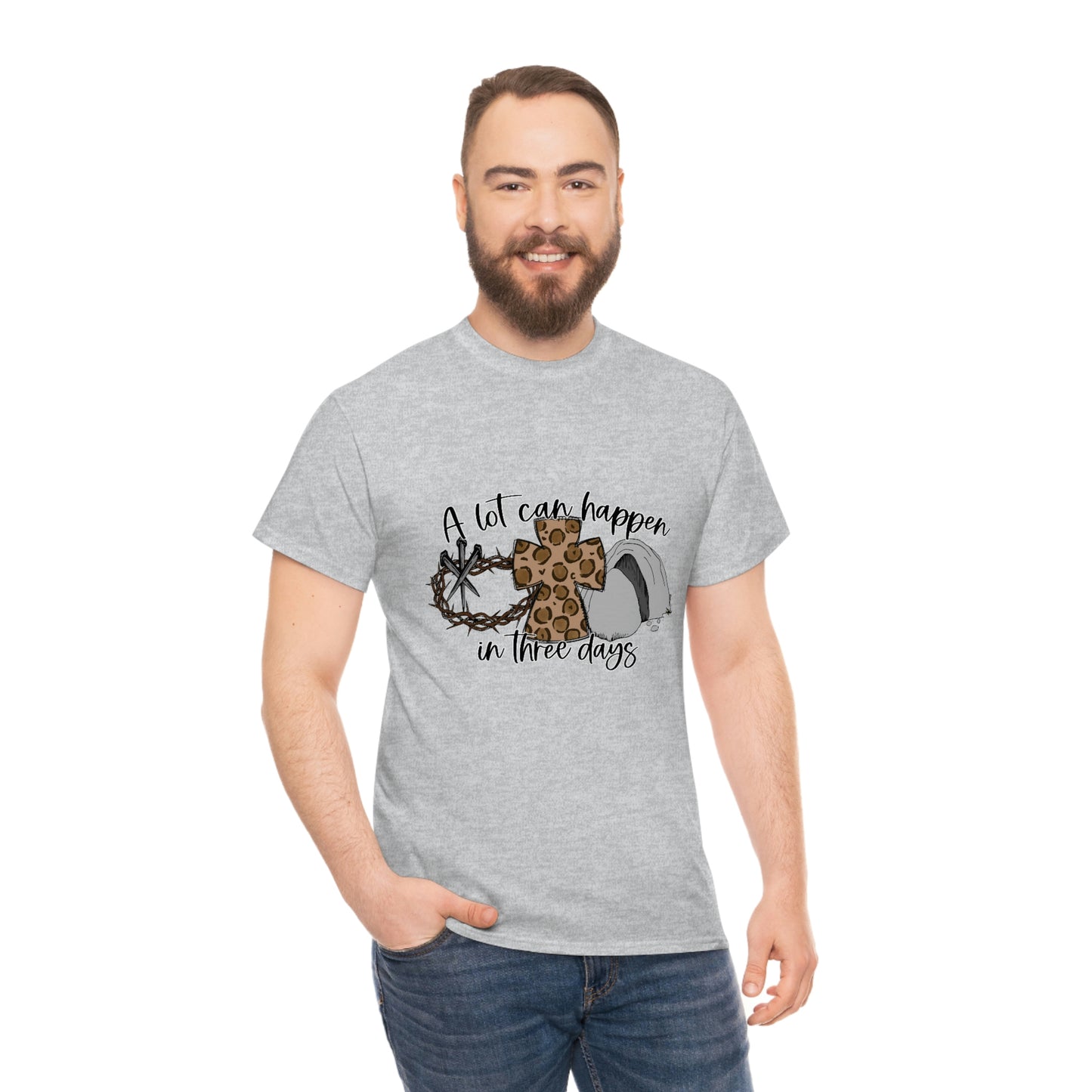 A Lot Can Happen In Three Days Unisex Heavy Cotton Tee