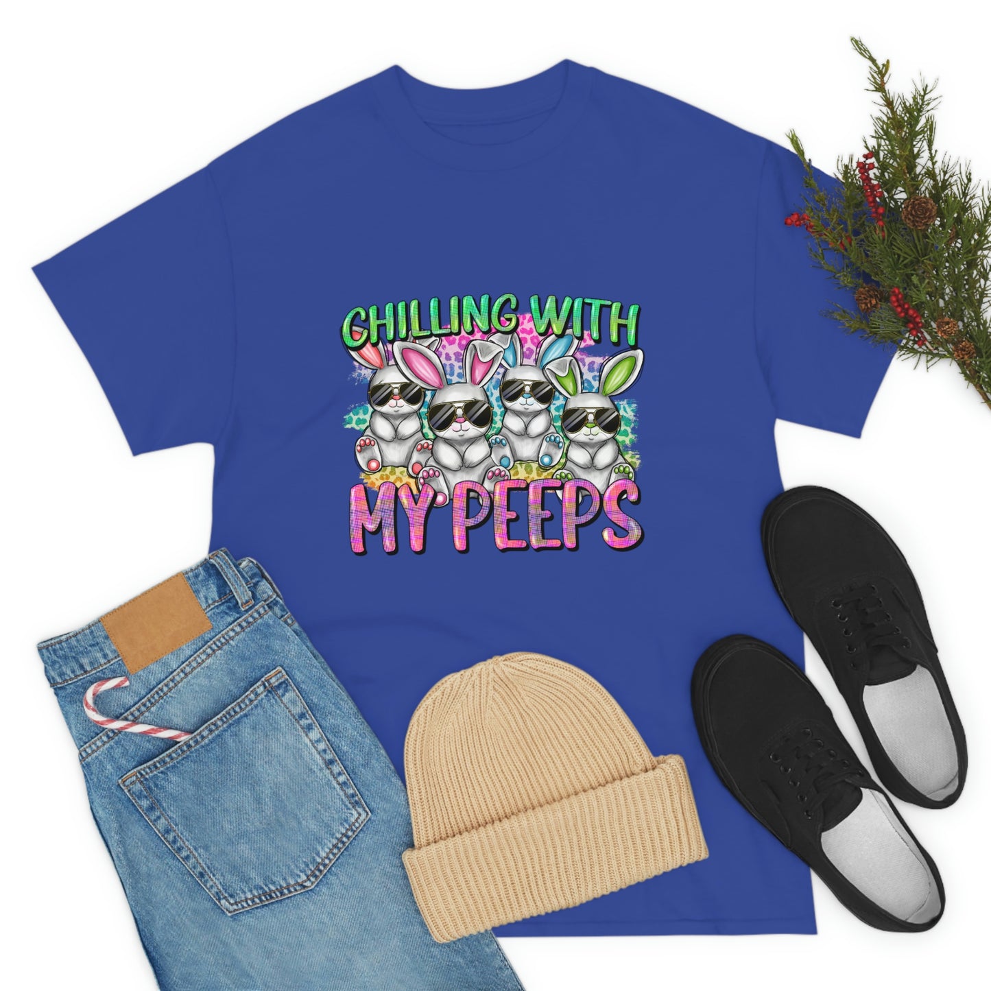 Chillin With My Peeps Unisex Heavy Cotton Tee