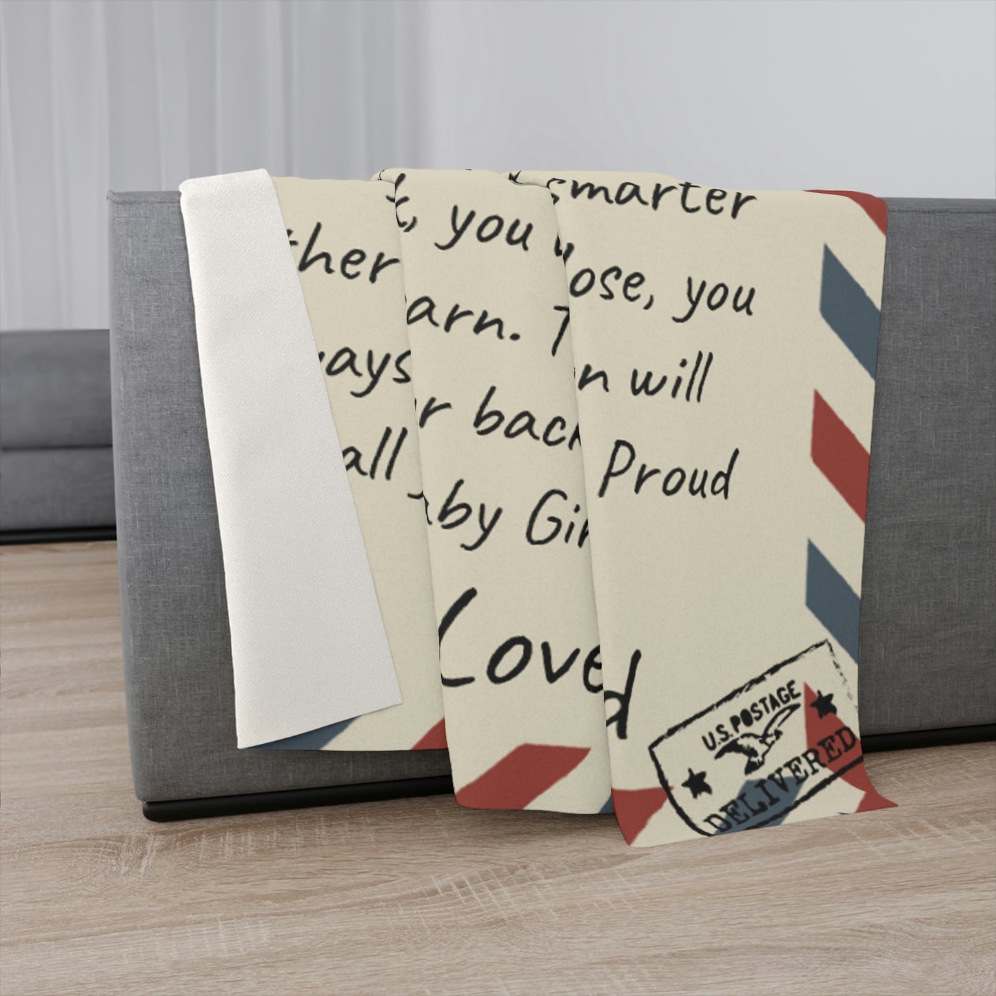 Dear Daughter Love Dad Personalized Sherpa Blanket