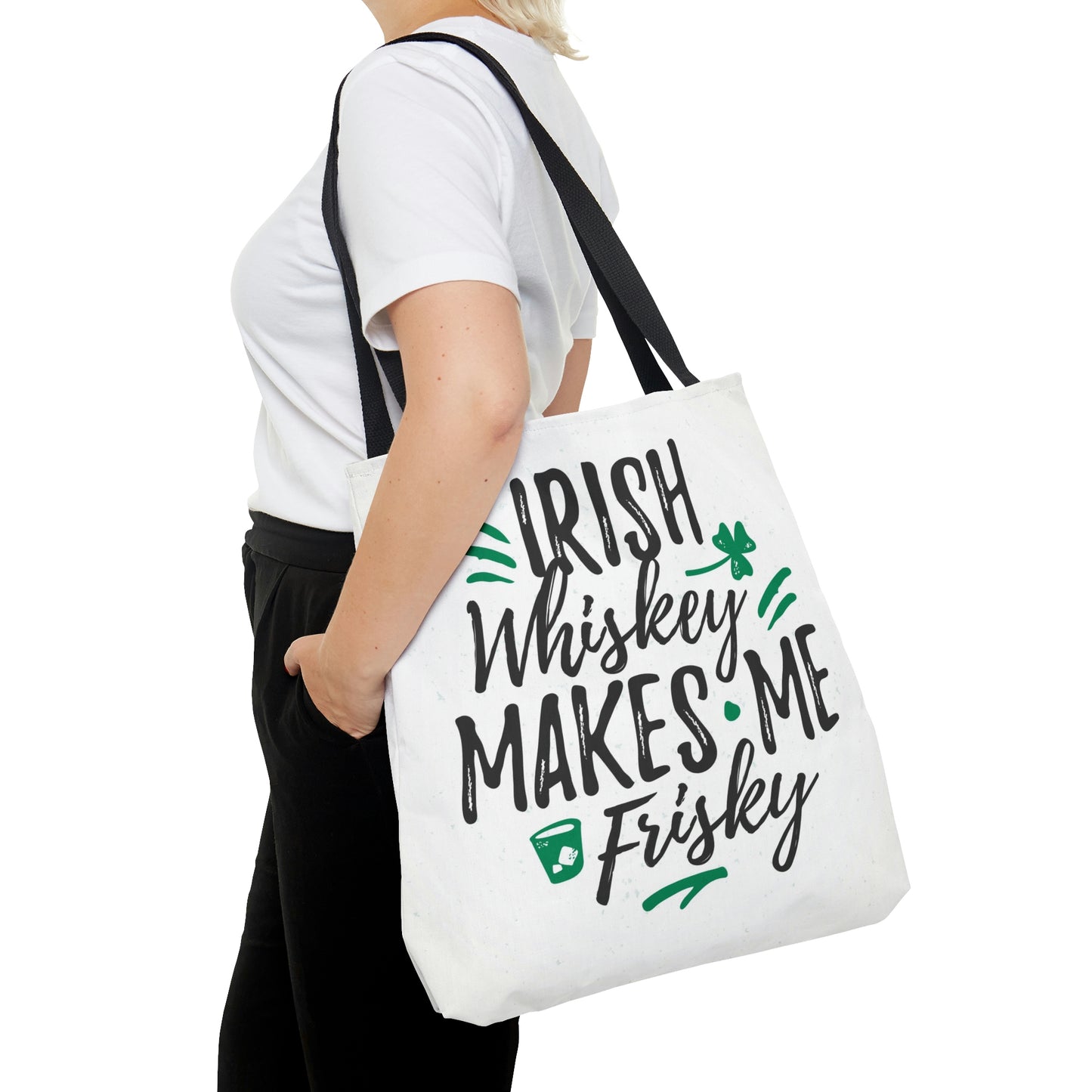 Irish  Whiskey Makes Me Frisky AOP Tote Bag