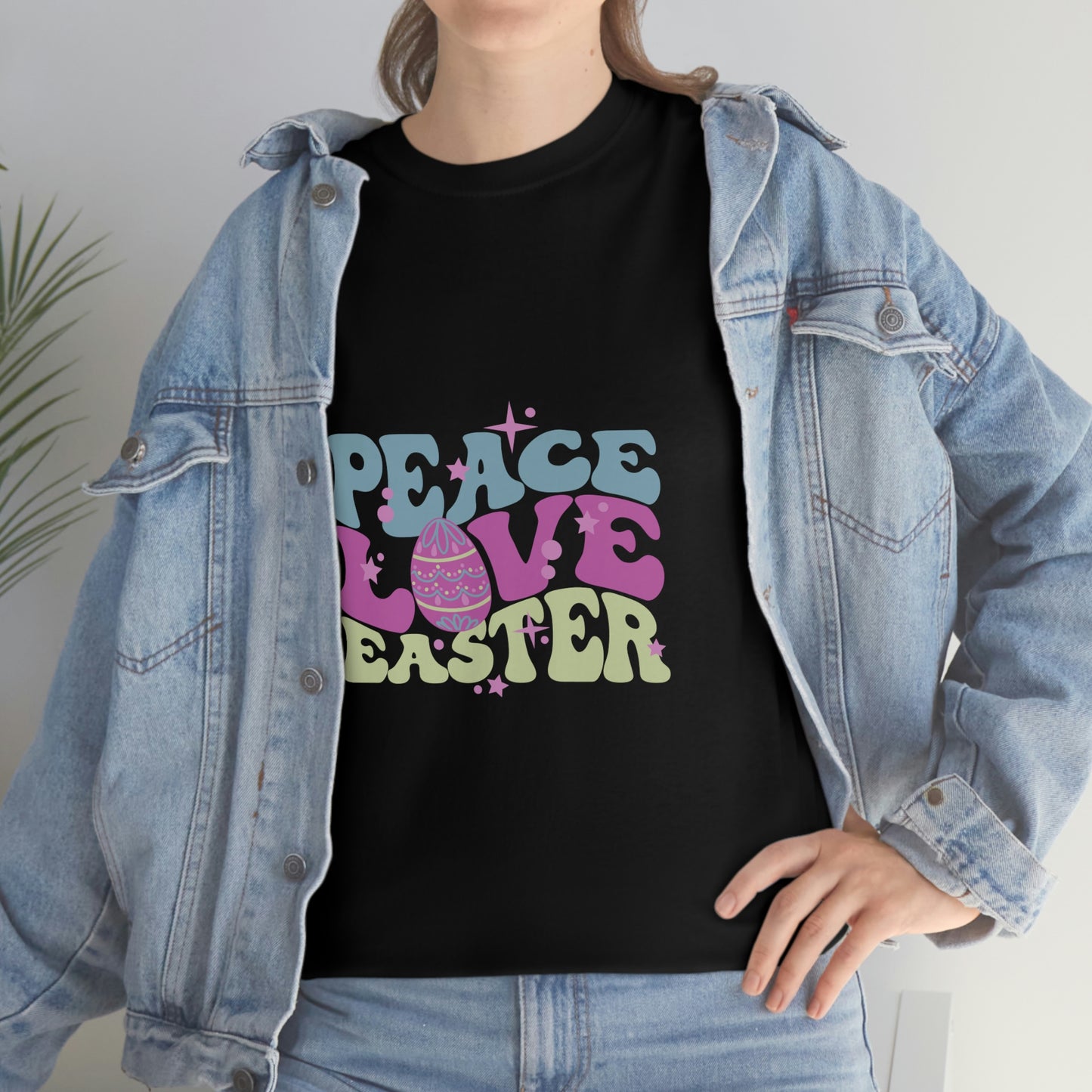 Peace Love Easter Unisex Heavy Cotton Tee