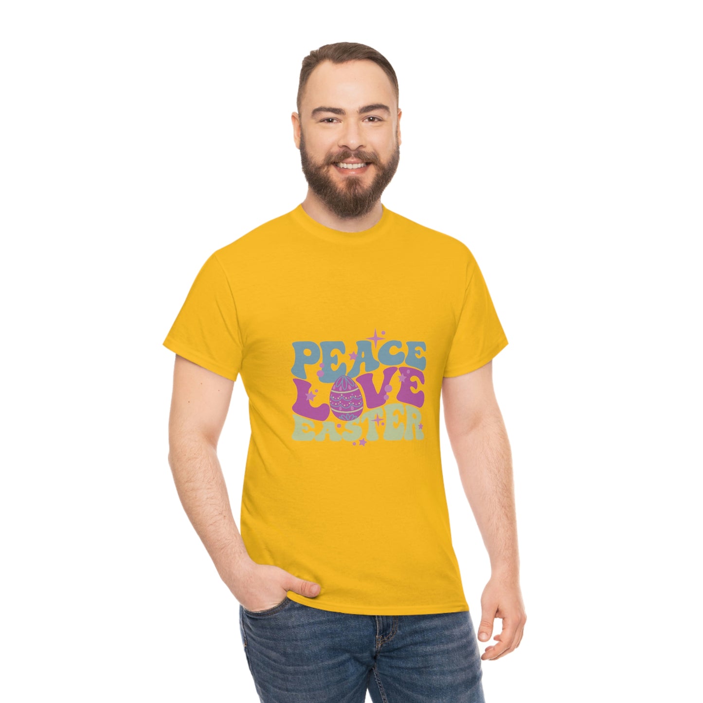 Peace Love Easter Unisex Heavy Cotton Tee