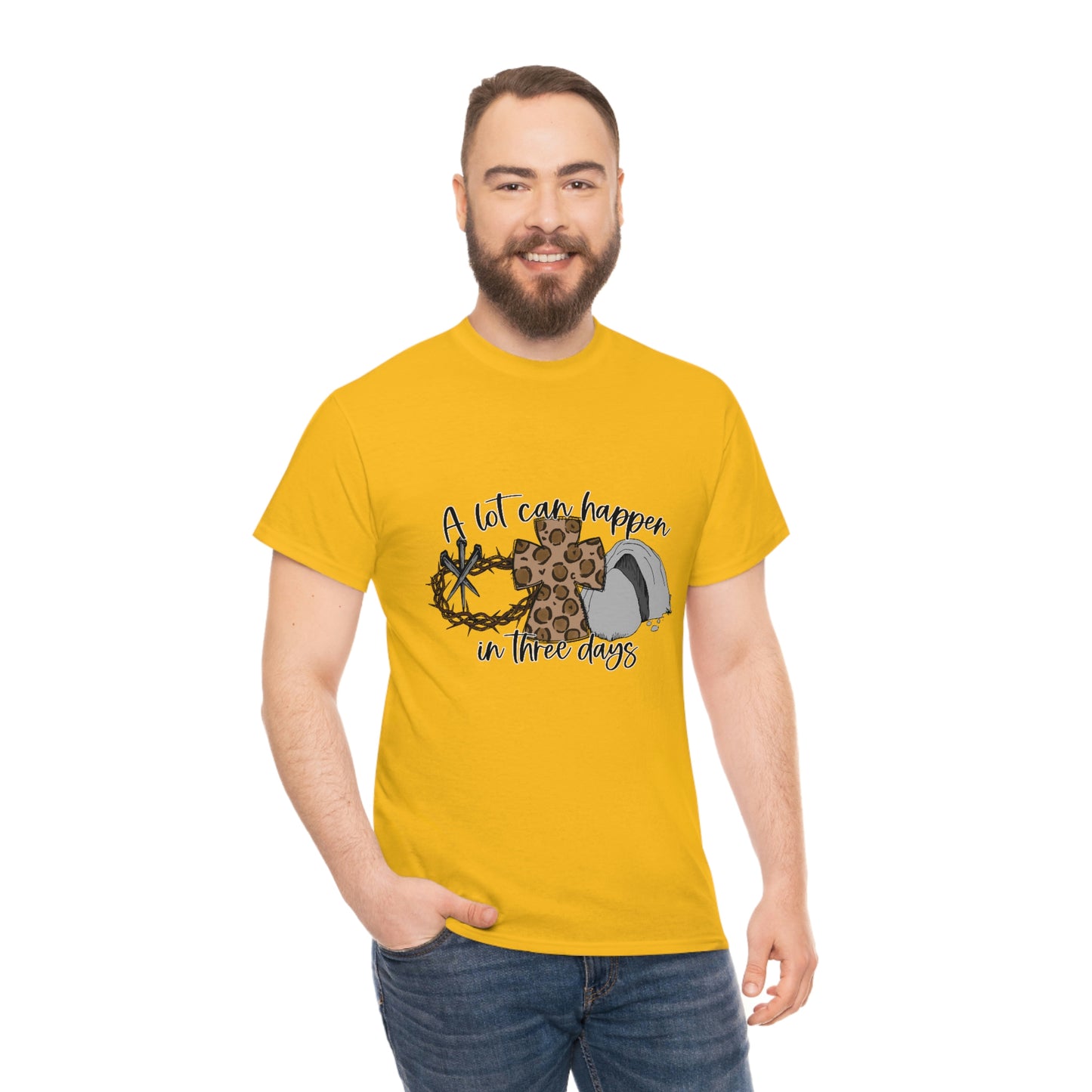 A Lot Can Happen In Three Days Unisex Heavy Cotton Tee