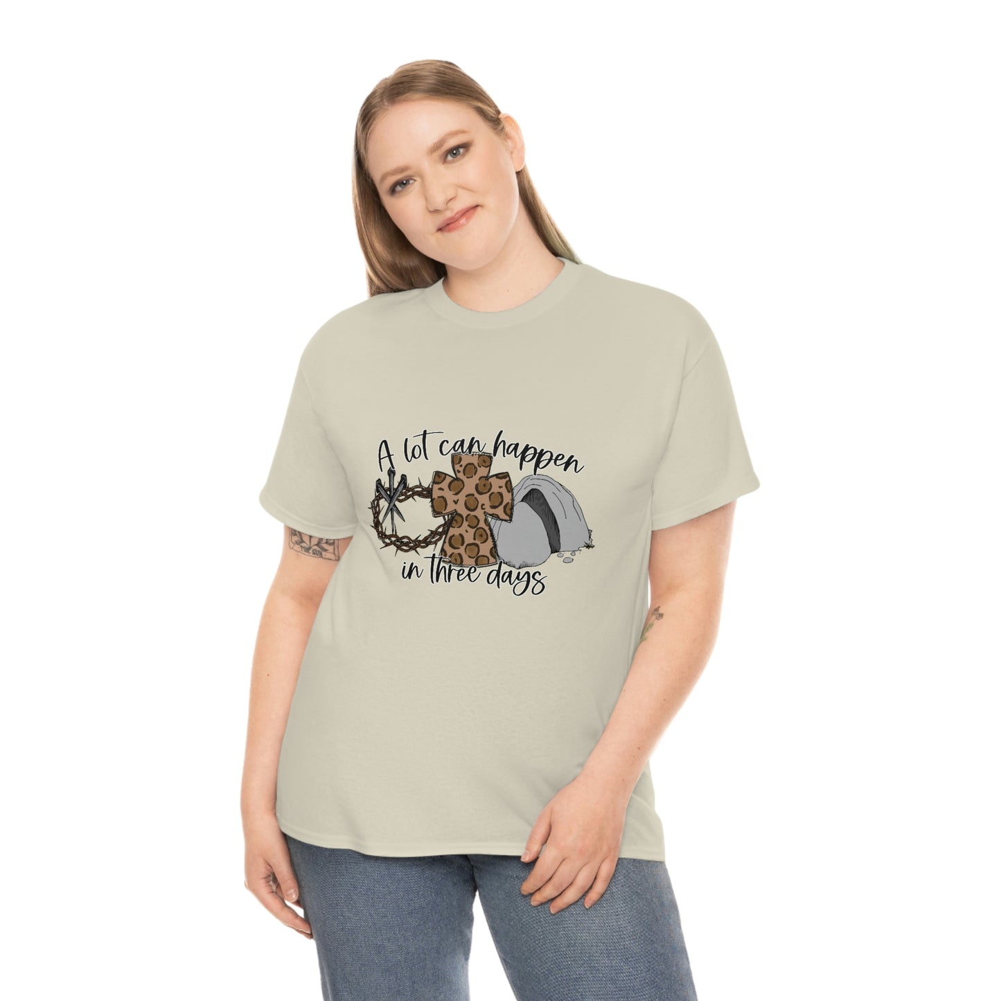 A Lot Can Happen In Three Days Unisex Heavy Cotton Tee