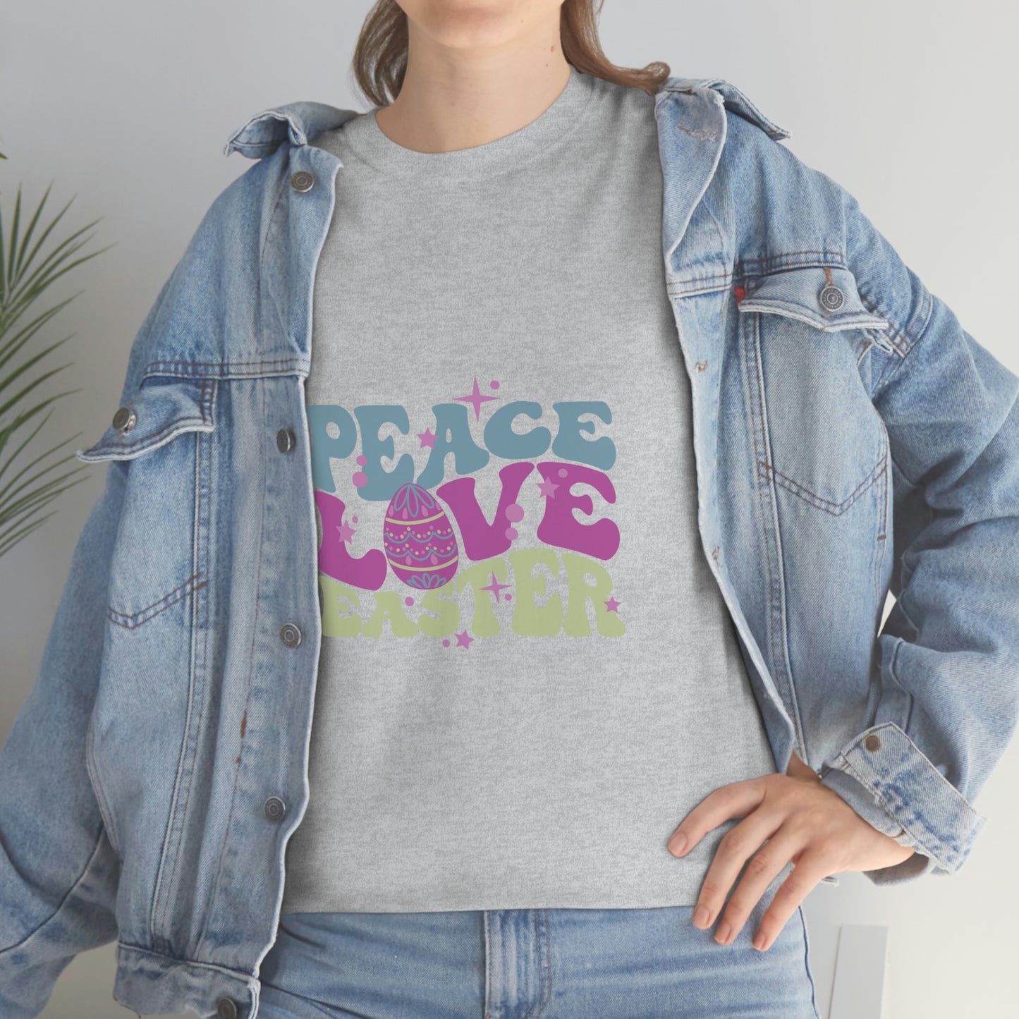 Peace Love Easter Unisex Heavy Cotton Tee